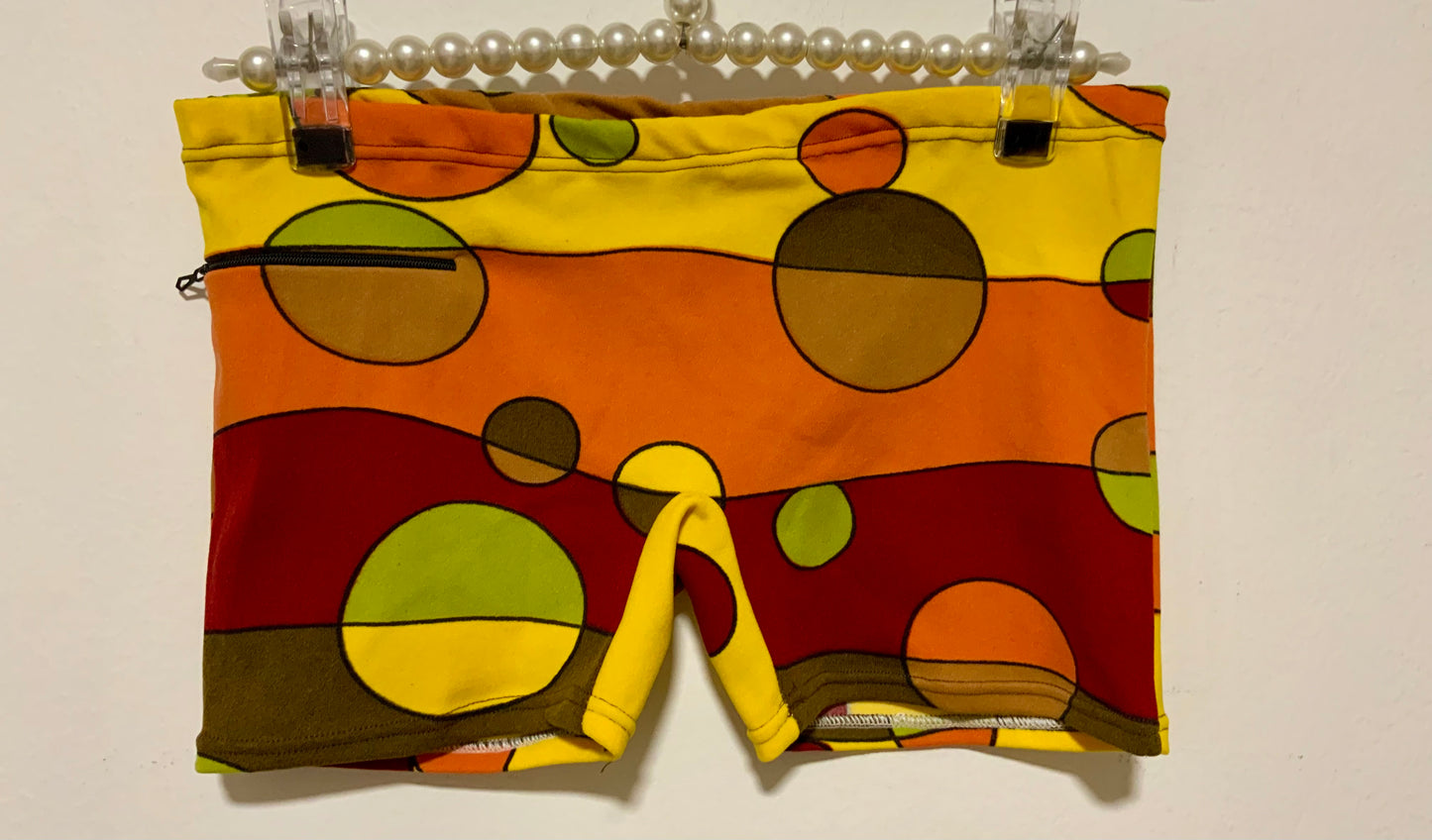 Short Psychédélique 1970 Vintage Original Bulles