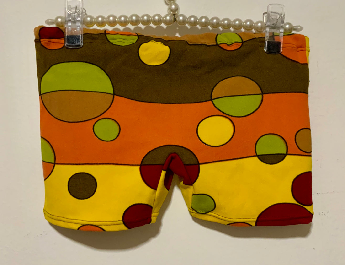 Short Psychédélique 1970 Vintage Original Bulles