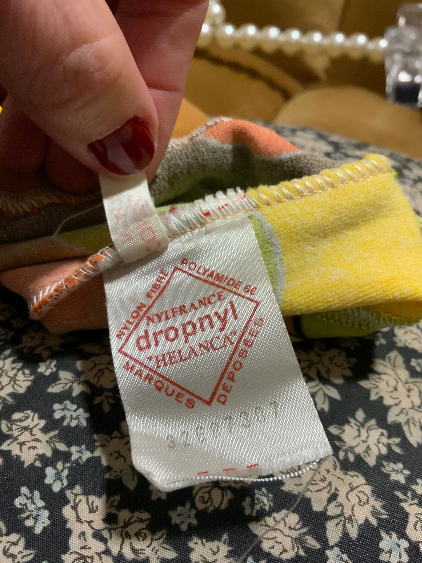 Short Psychédélique 1970 Vintage Original Bulles