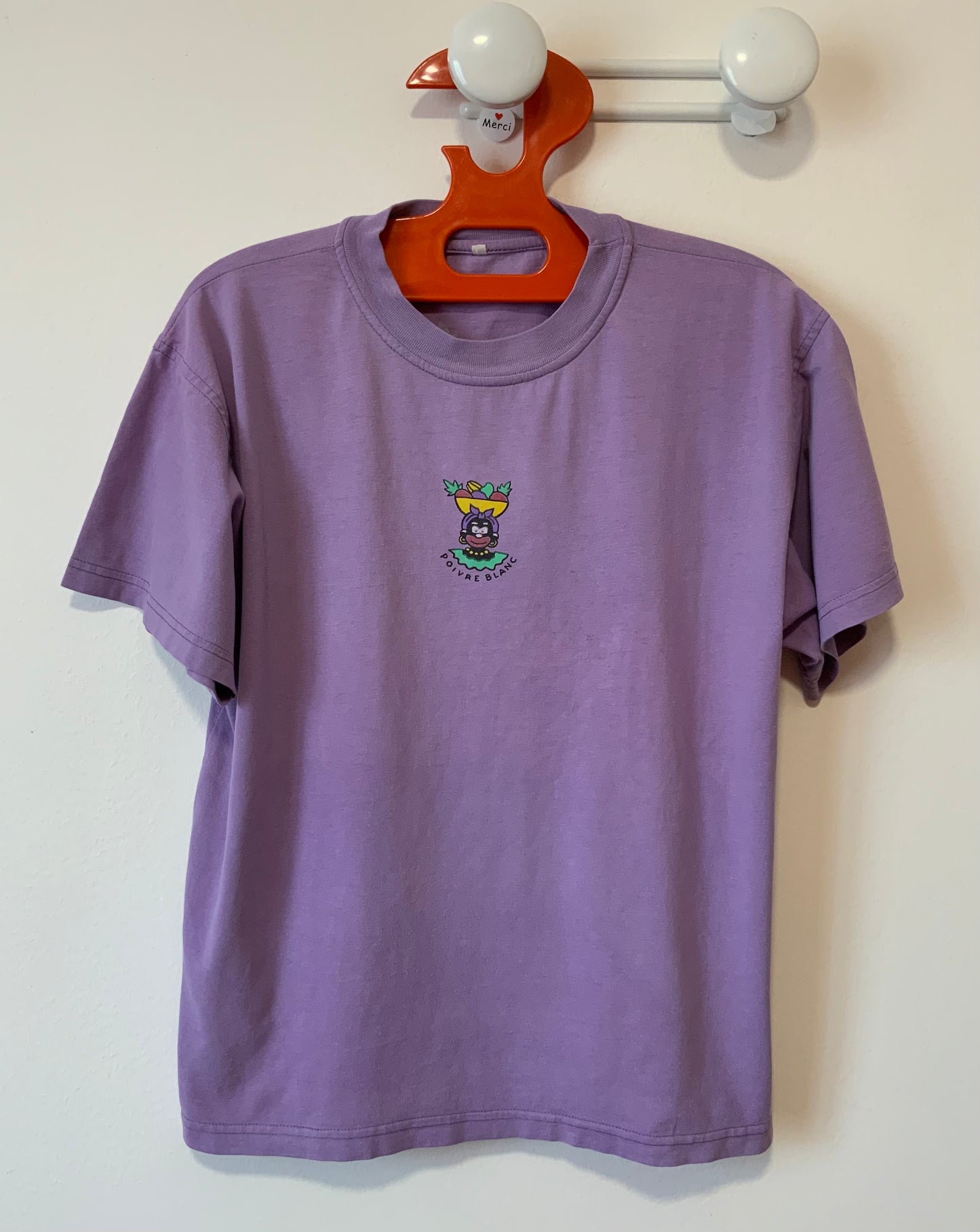 Haut T shirt mauve Vintage 1990 Poivre blanc