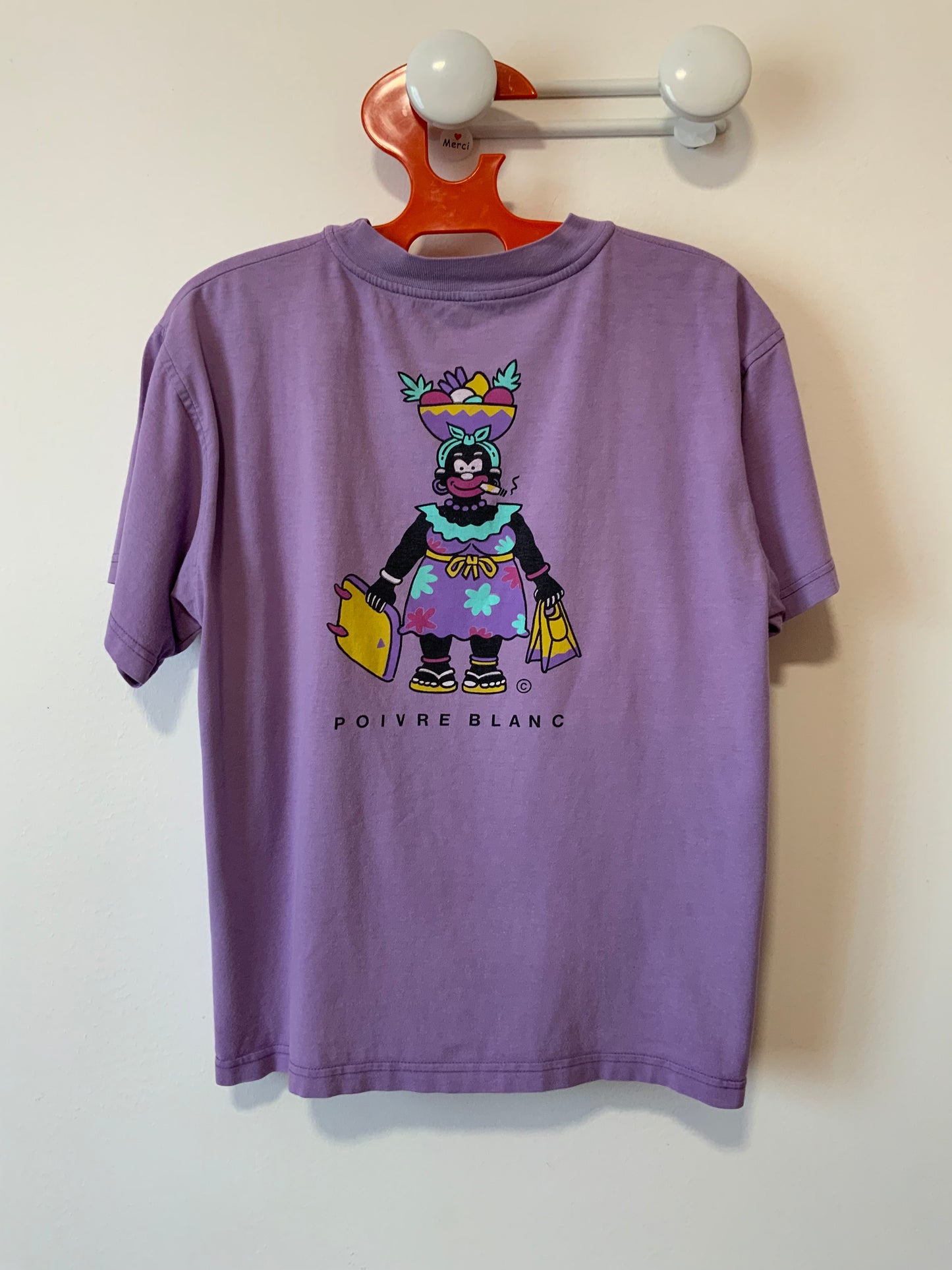Haut T shirt mauve Vintage 1990 Poivre blanc