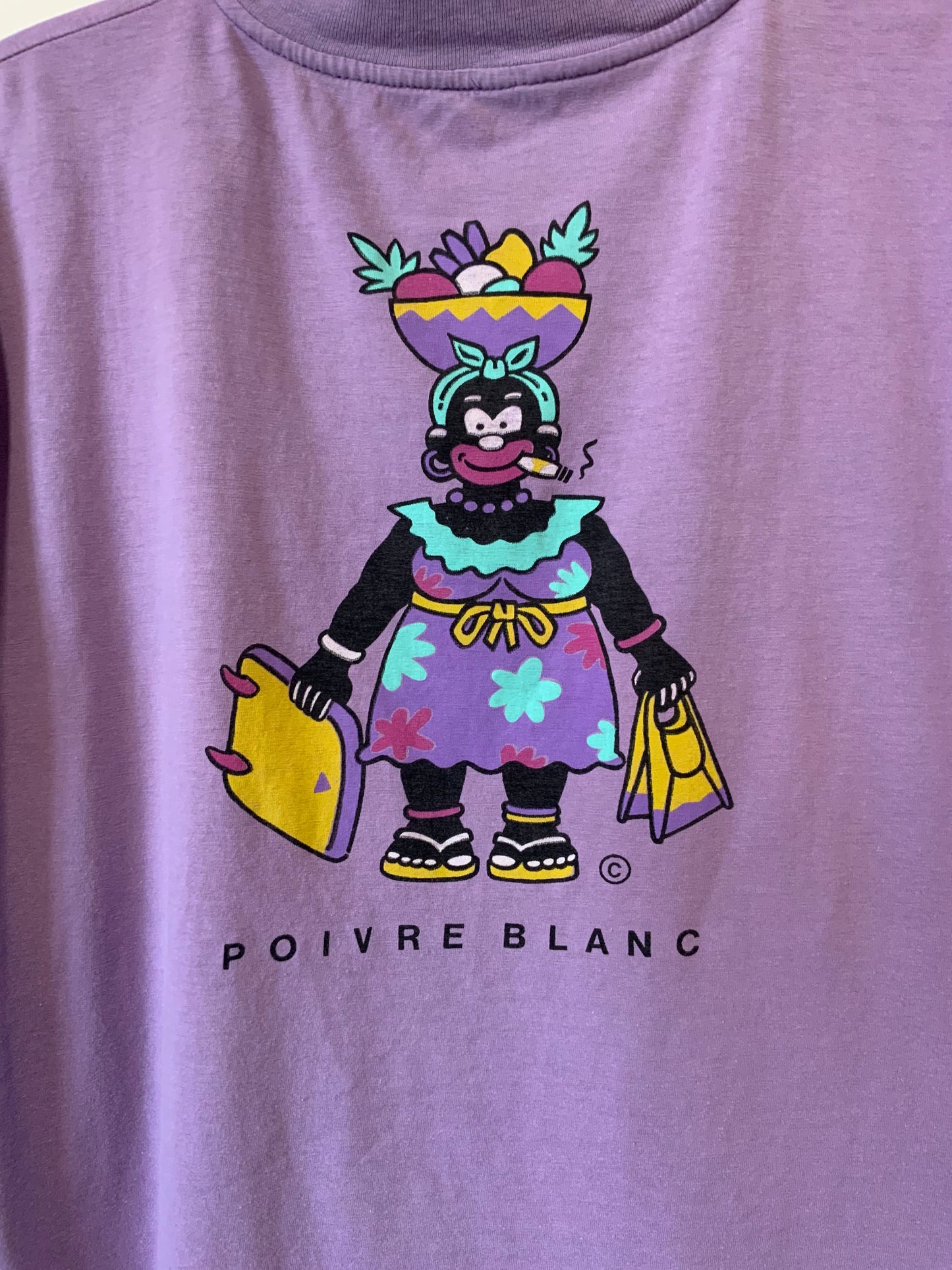 Haut T shirt mauve Vintage 1990 Poivre blanc