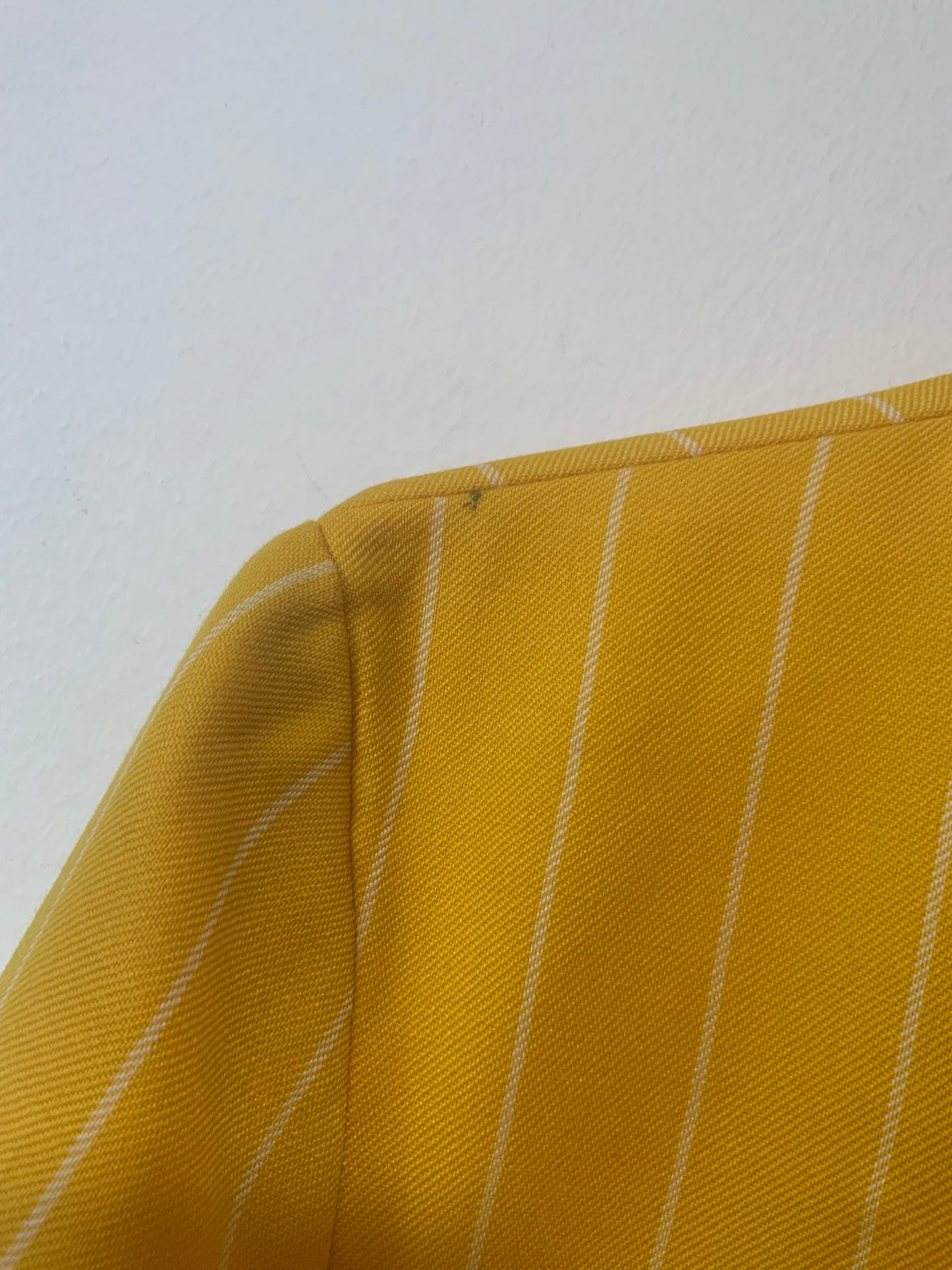 Veste Jaune Rayures Vintage France Élégance 1990