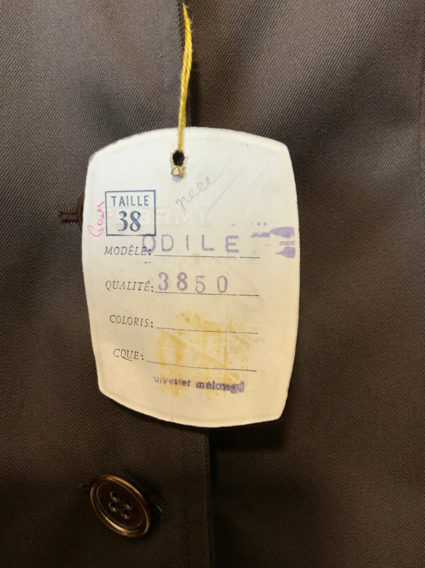Trench Imperméable Martingale DeadStock 1970 Vintage Chic Modele Odile France