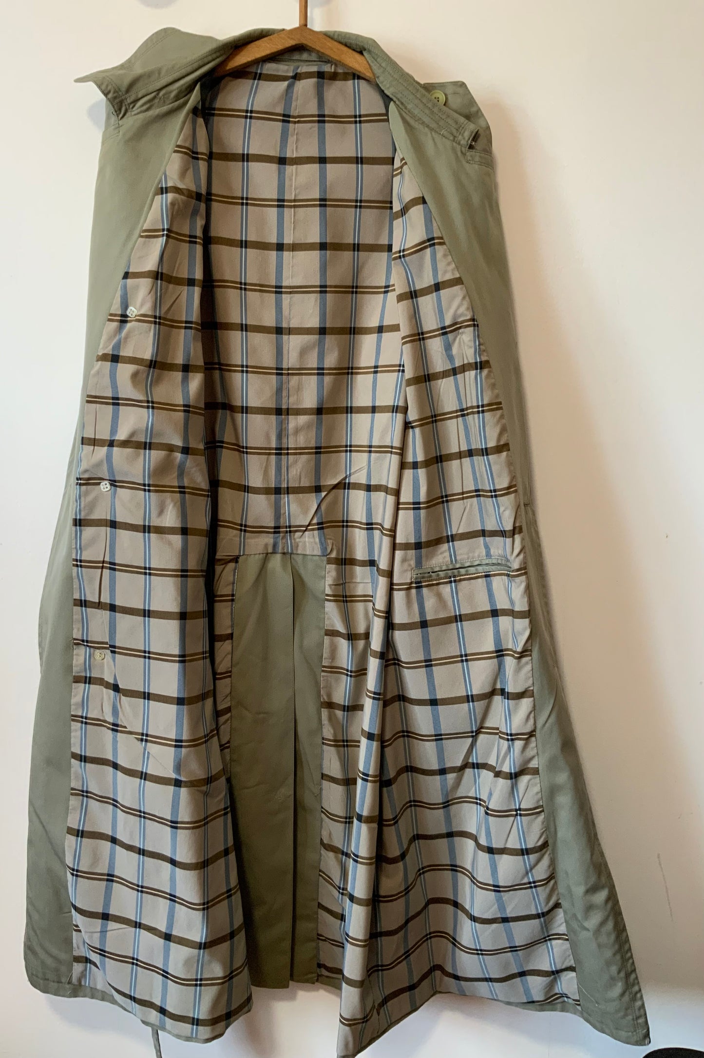 Trench avec Ceinture Iconique Trench Vintage Carreaux