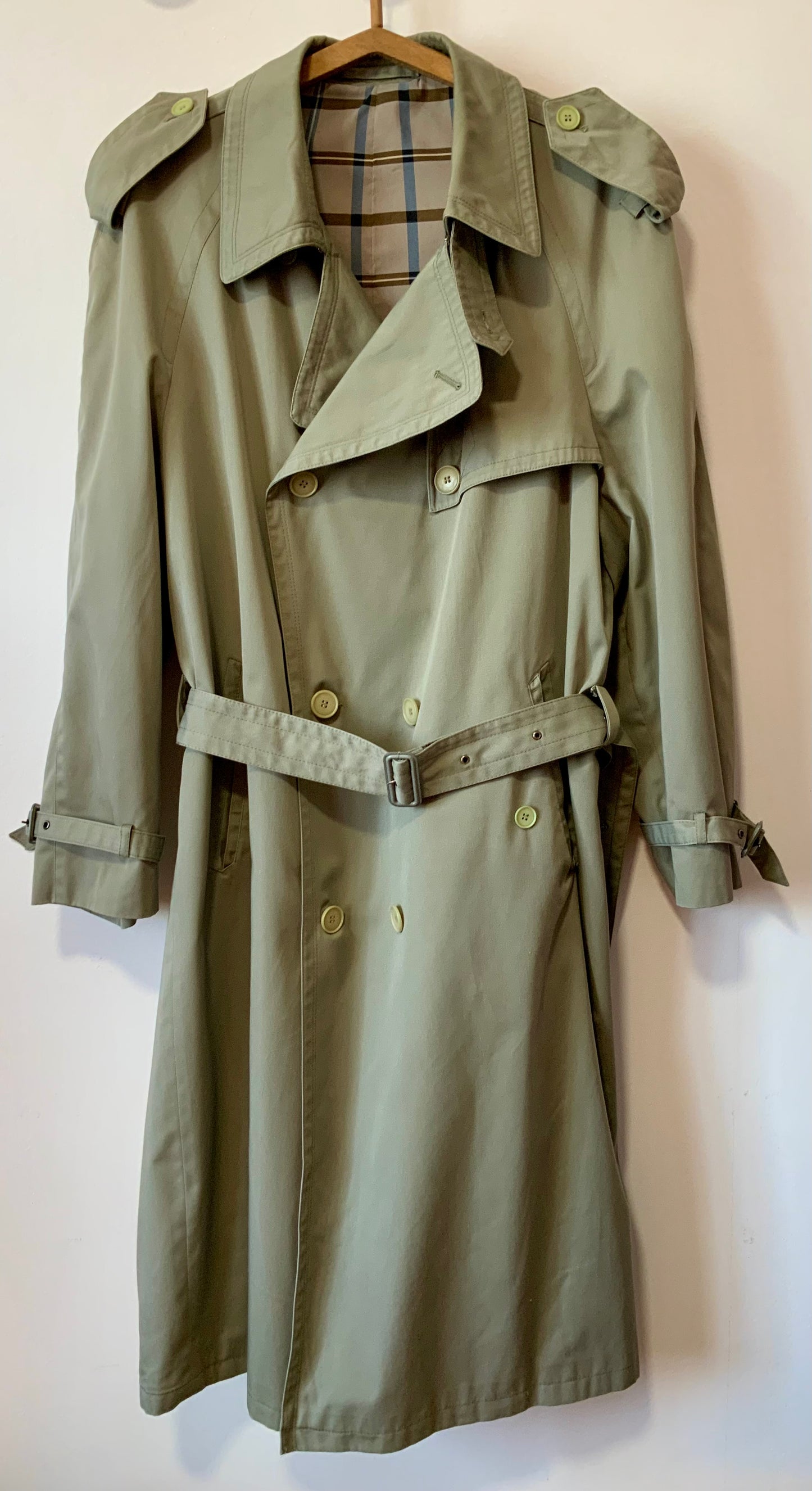 Trench avec Ceinture Iconique Trench Vintage Carreaux