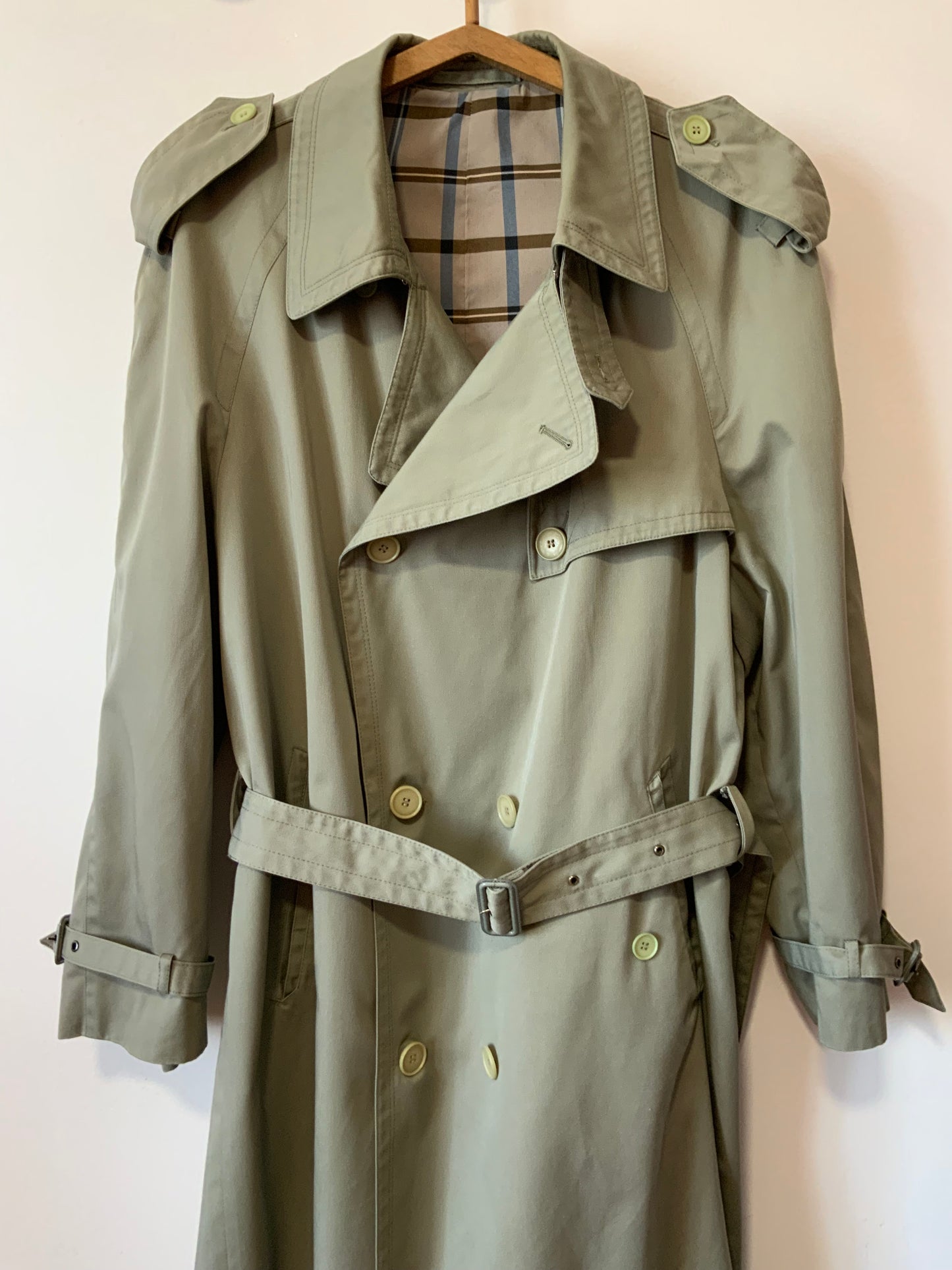 Trench avec Ceinture Iconique Trench Vintage Carreaux