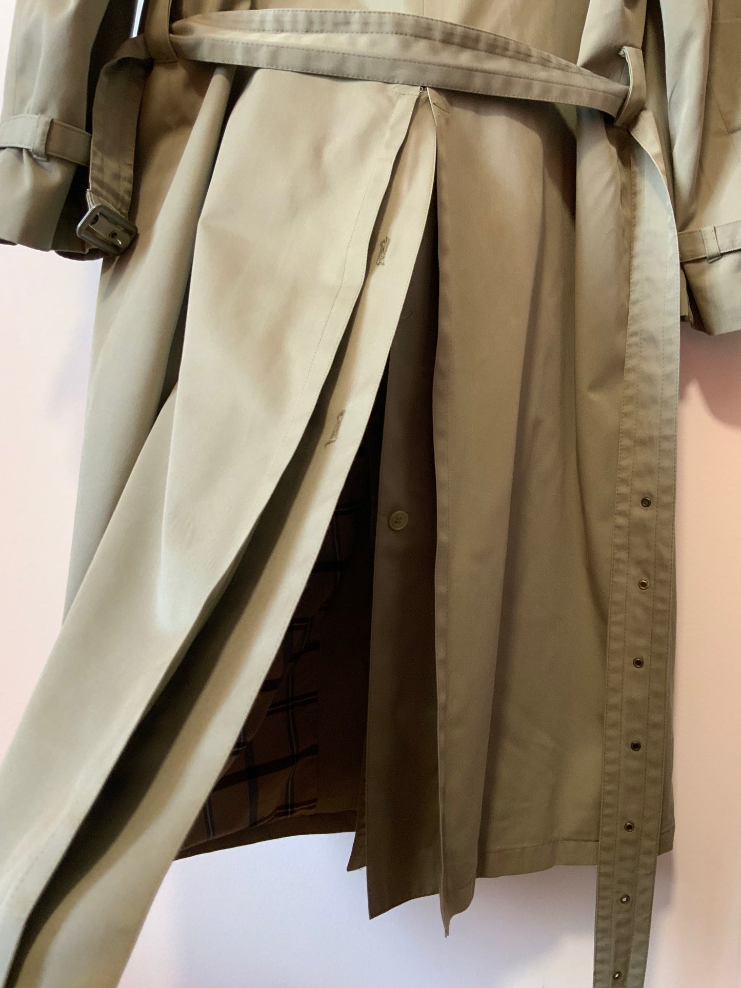 Trench avec Ceinture Iconique Trench Vintage Carreaux