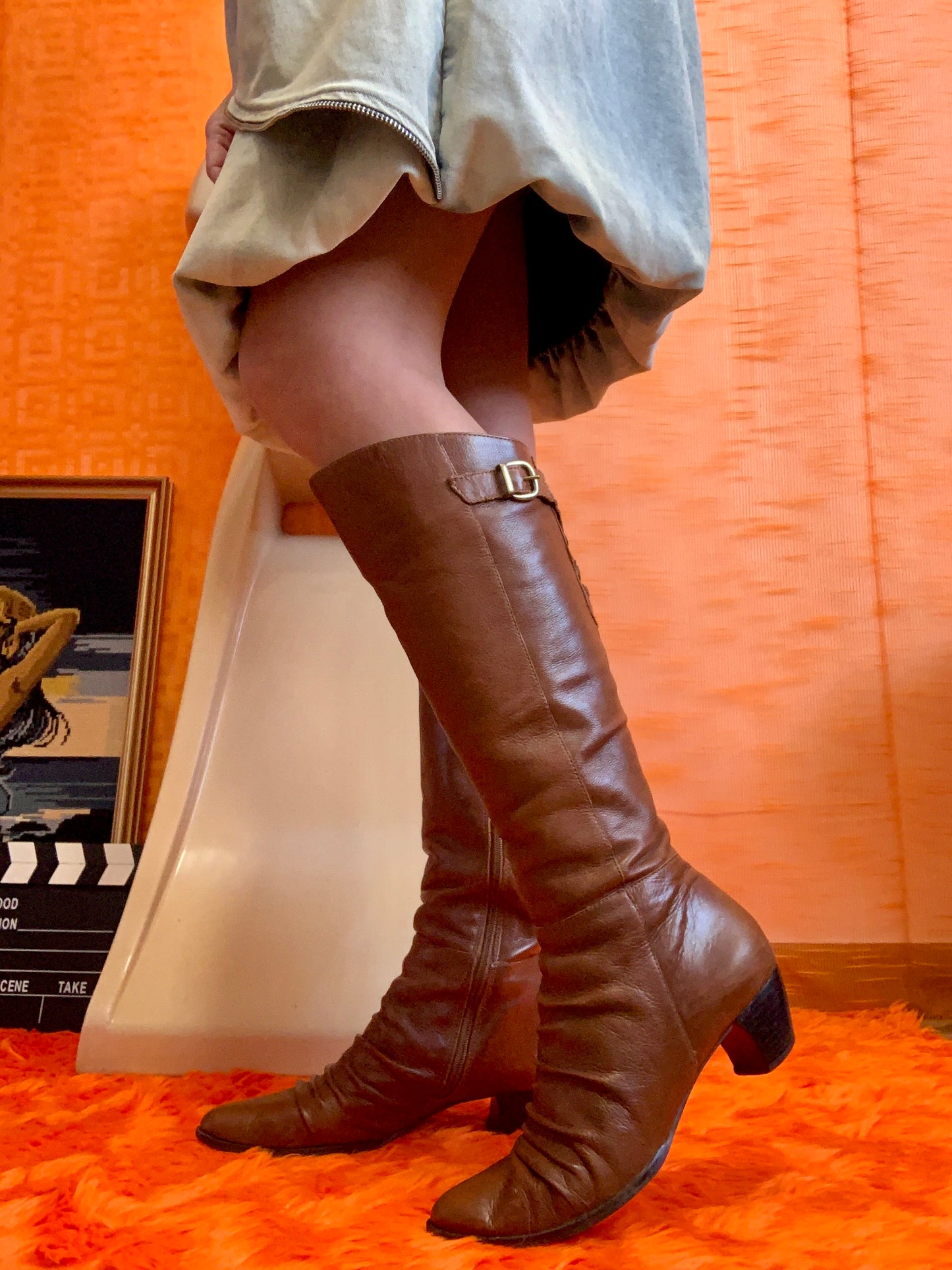 Bottes cuir lacets Vintage Brésil Beautés