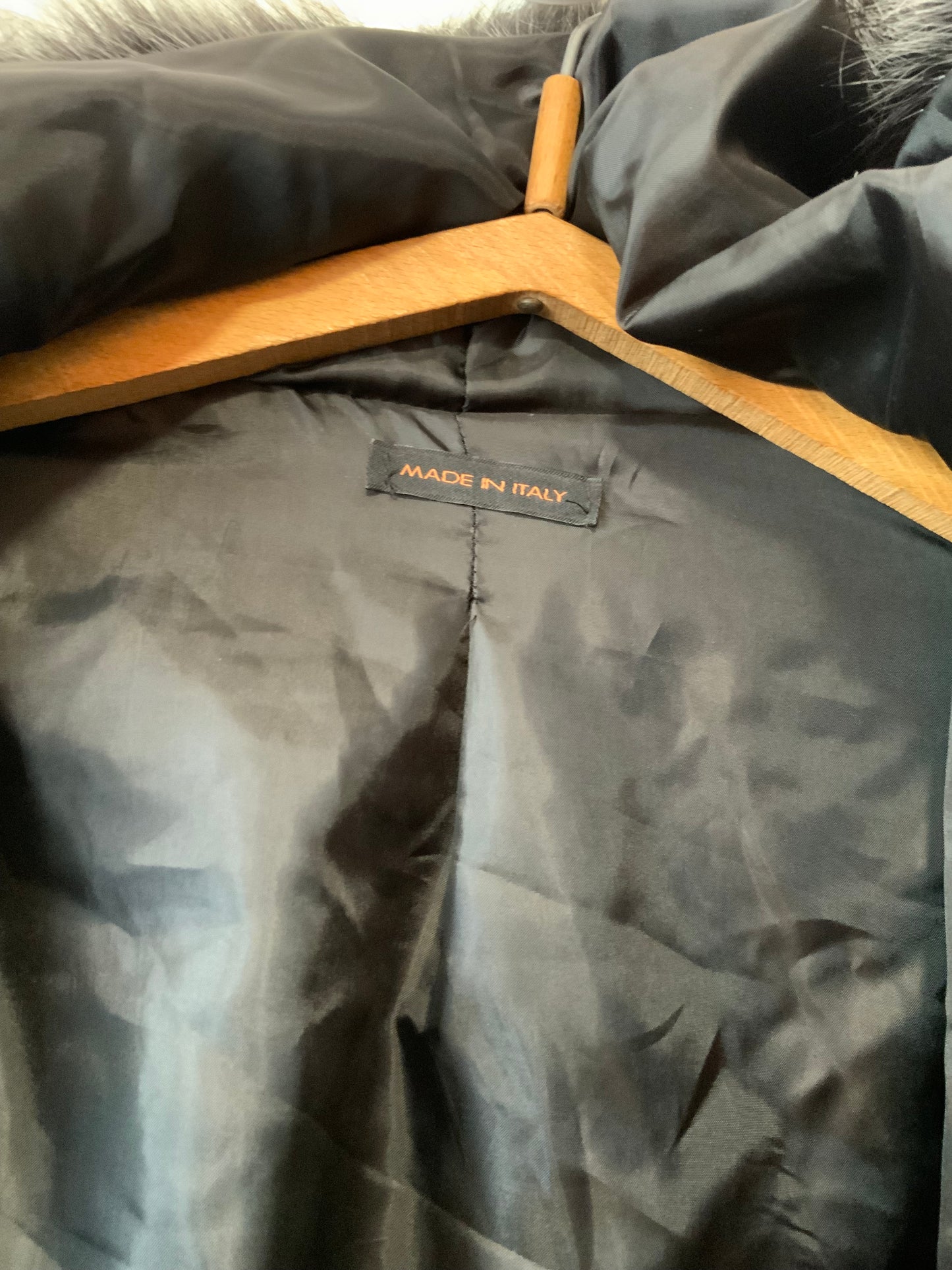 Superbe Manteau Laine et fausse fourrure Vintage Italy 1990