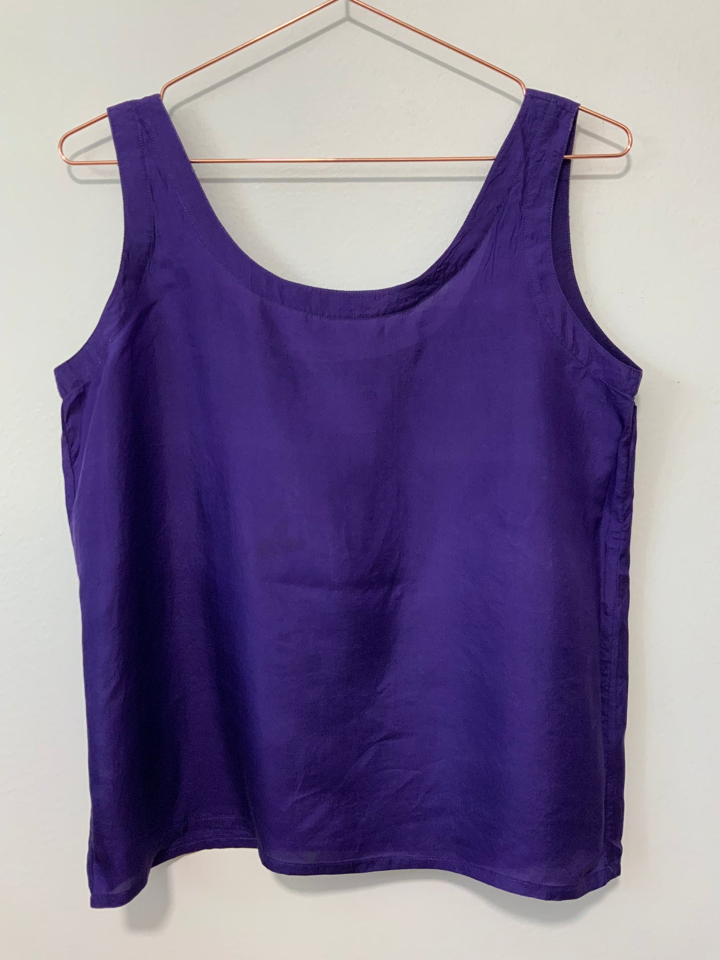 Top sans manche 100% soie Vintage 1990