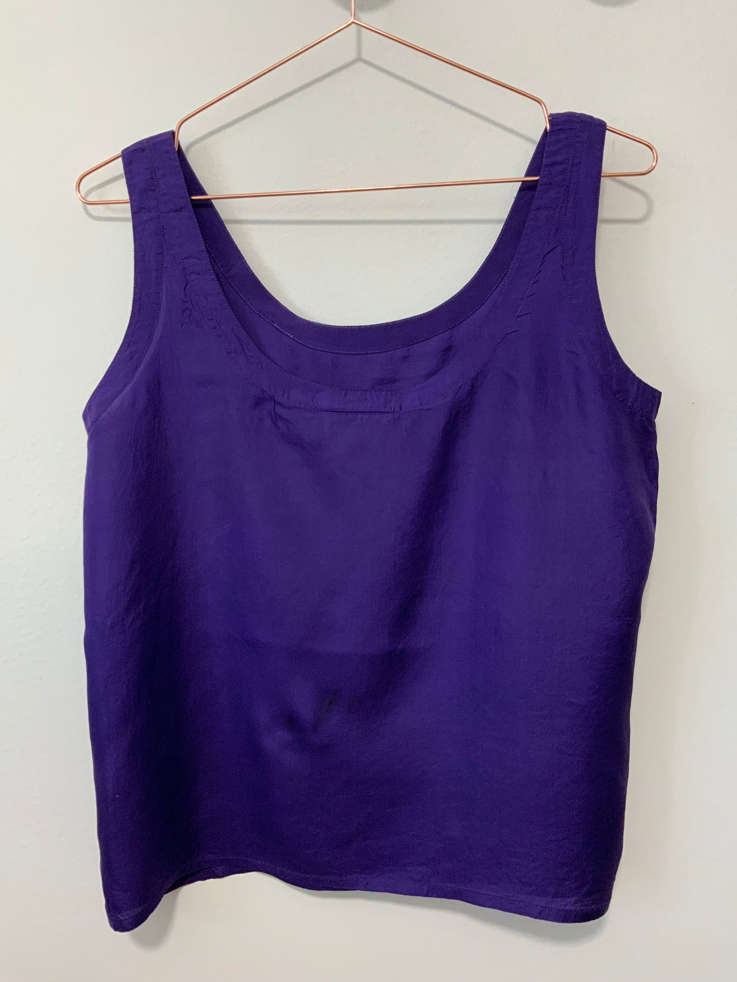 Top sans manche 100% soie Vintage 1990