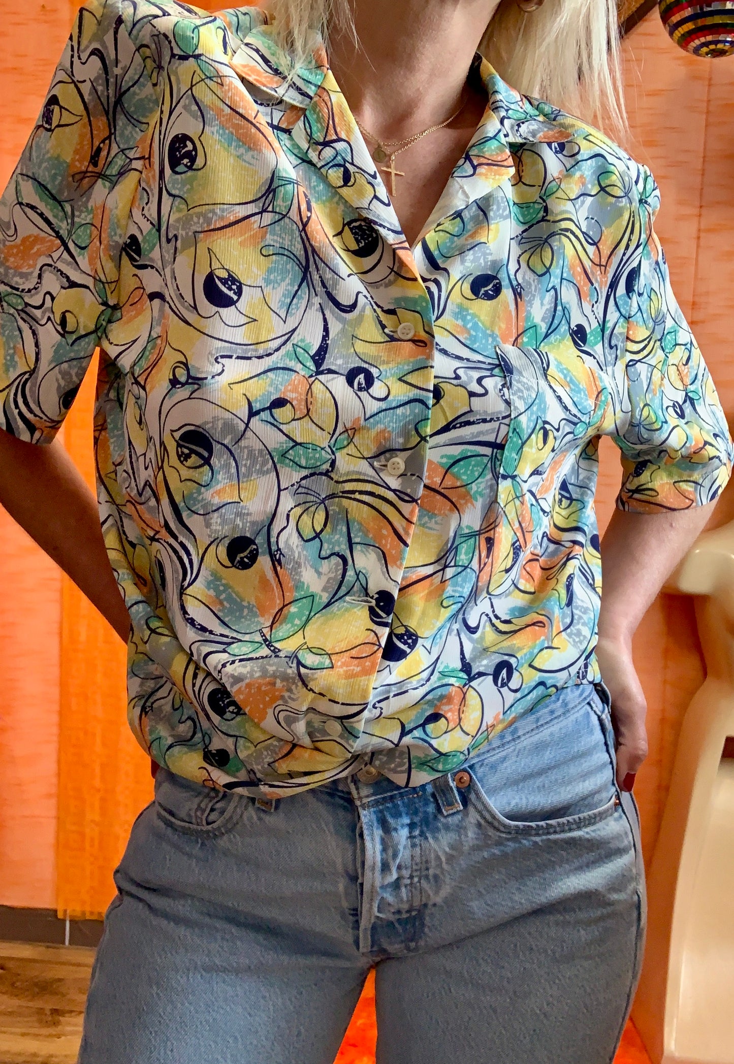Chemise fluide motifs Fun’s Vintage 1980