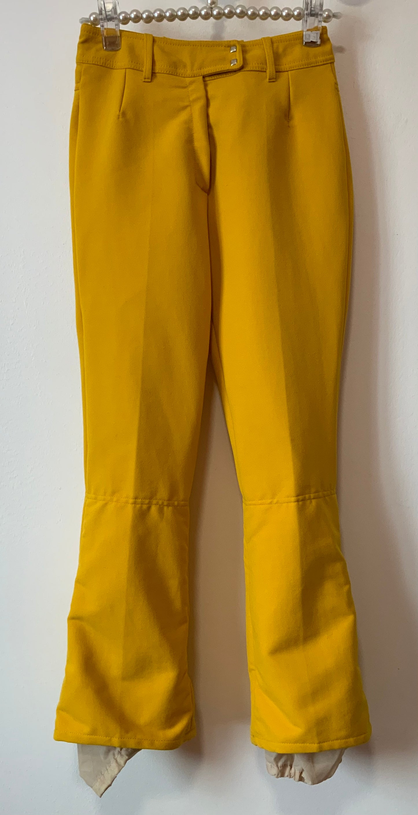 Pantalon Fuseau Jaune Pattes d’éléphant 1970 Pants Sport Helanca Flare