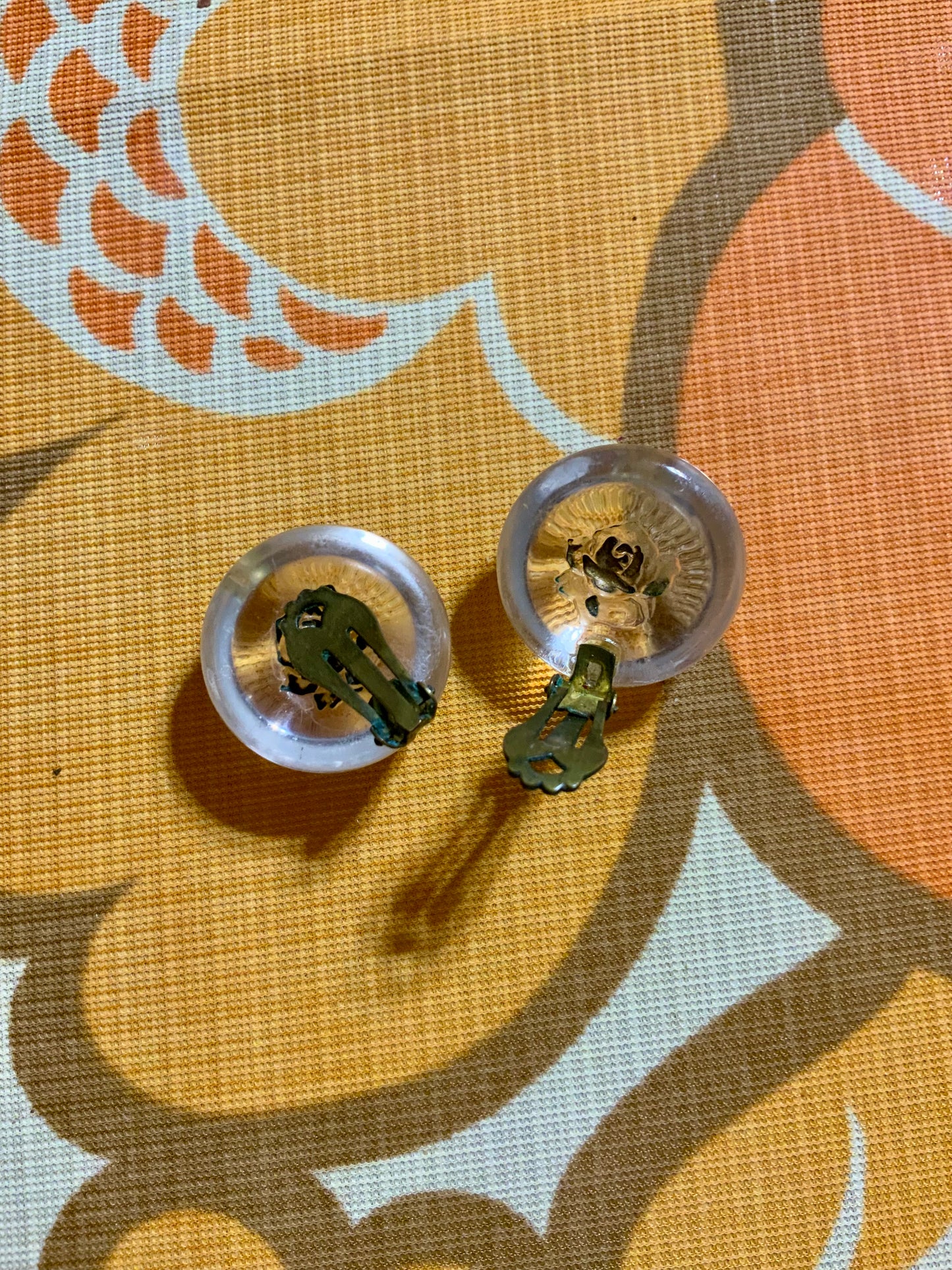 Boucles d’oreilles roses dorées Façon Lancôme Vintage