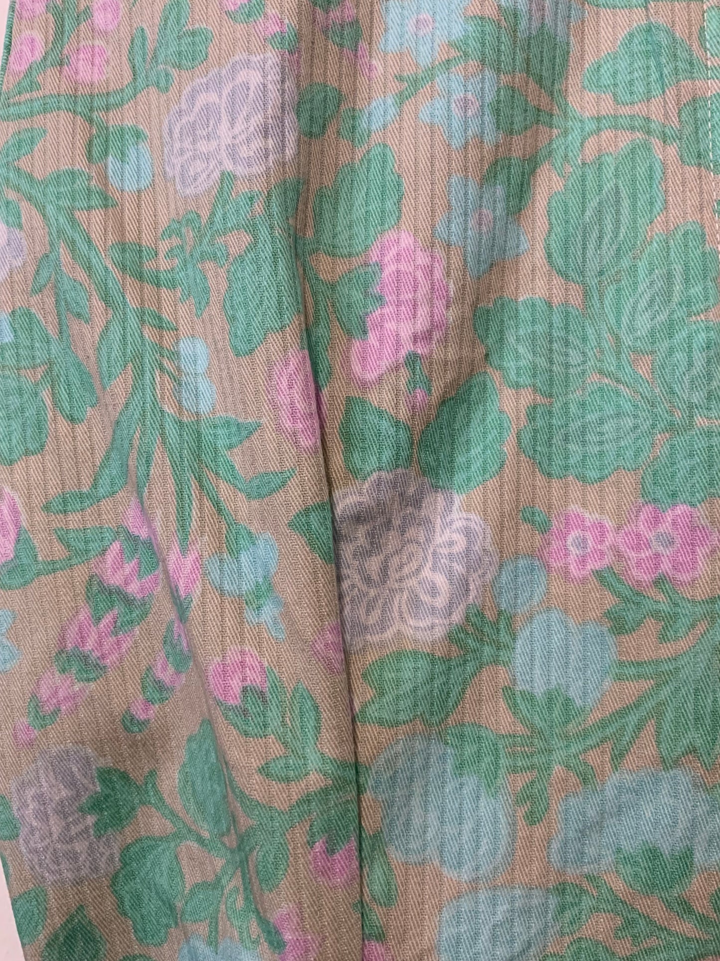 Robe à fleurs Ceinturée Robe Chic Vintage 1970 Deadstock Paris France