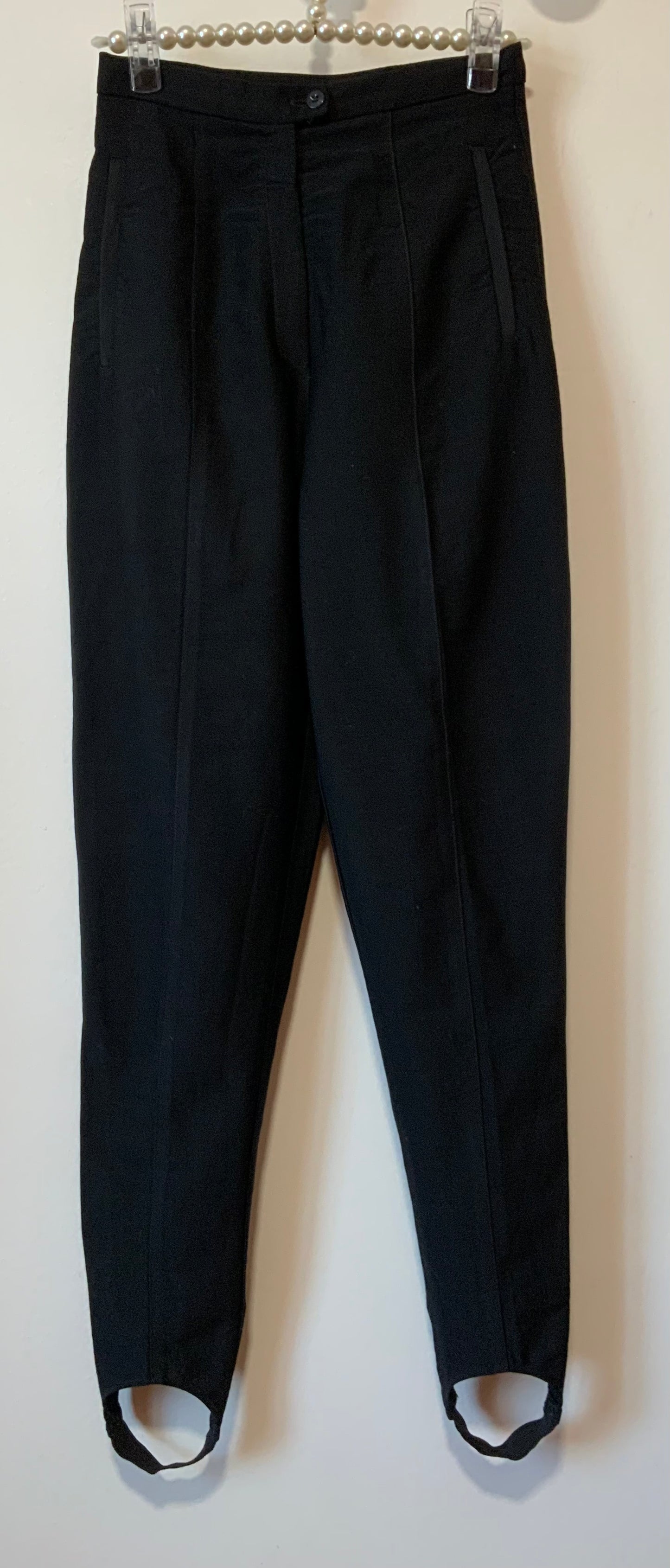 Authentique Pantalon Fuseau Noir Vintage 1980 Zapa France
