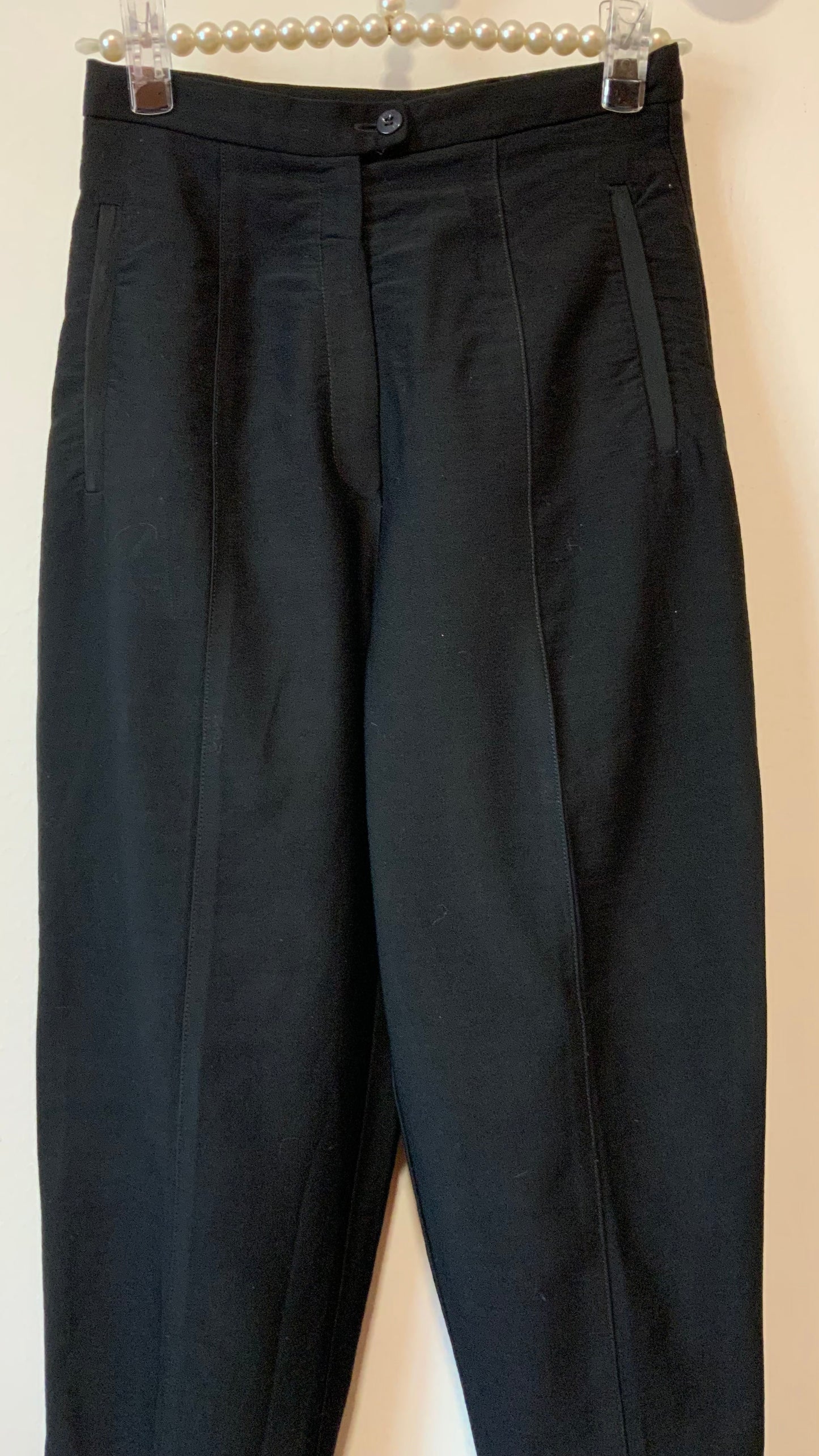 Authentique Pantalon Fuseau Noir Vintage 1980 Zapa France