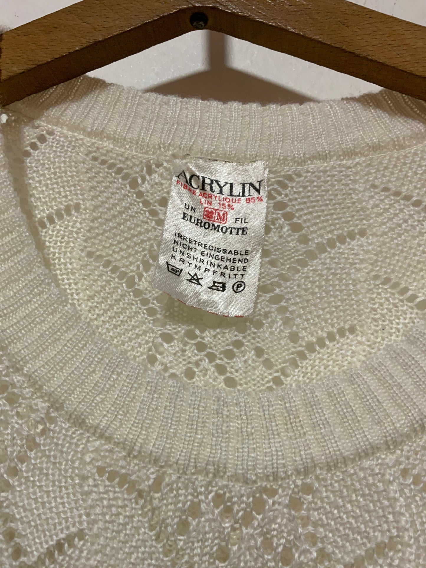 Tricot Mailles Crochets Vintage 1980 France