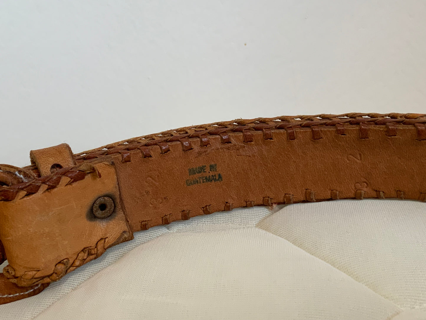 Ceinture Cuir et broderies sur cuir Guatemala Vintage Authentique