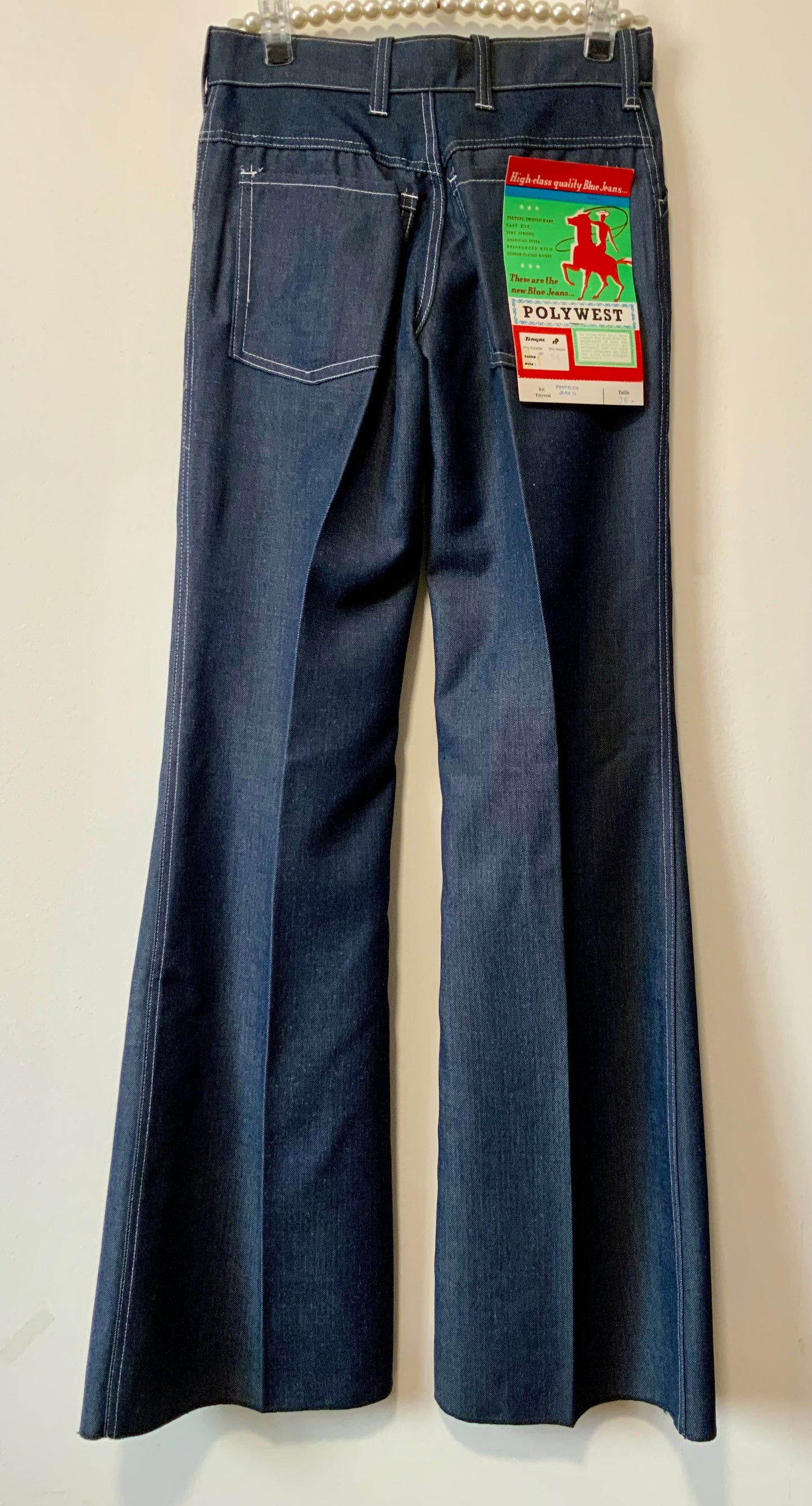 Incroyable Jean pattes d’éléphant Flare Vintage 1970 DeadStock