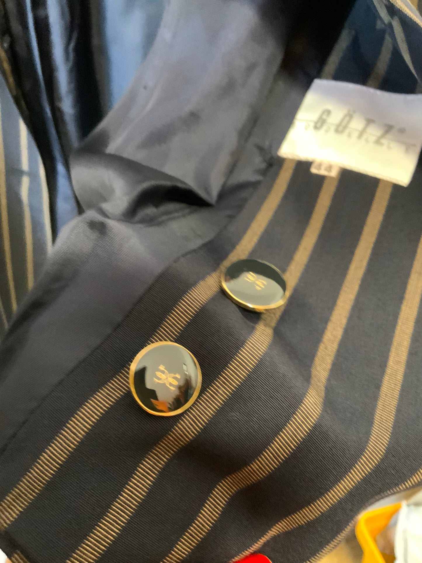 Ensemble à rayures 1990 Vintage 1/2 Pure laine Classique Chic Allemagne