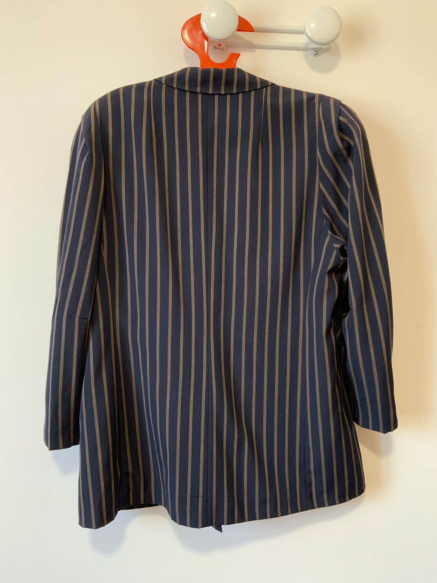 Ensemble à rayures 1990 Vintage 1/2 Pure laine Classique Chic Allemagne