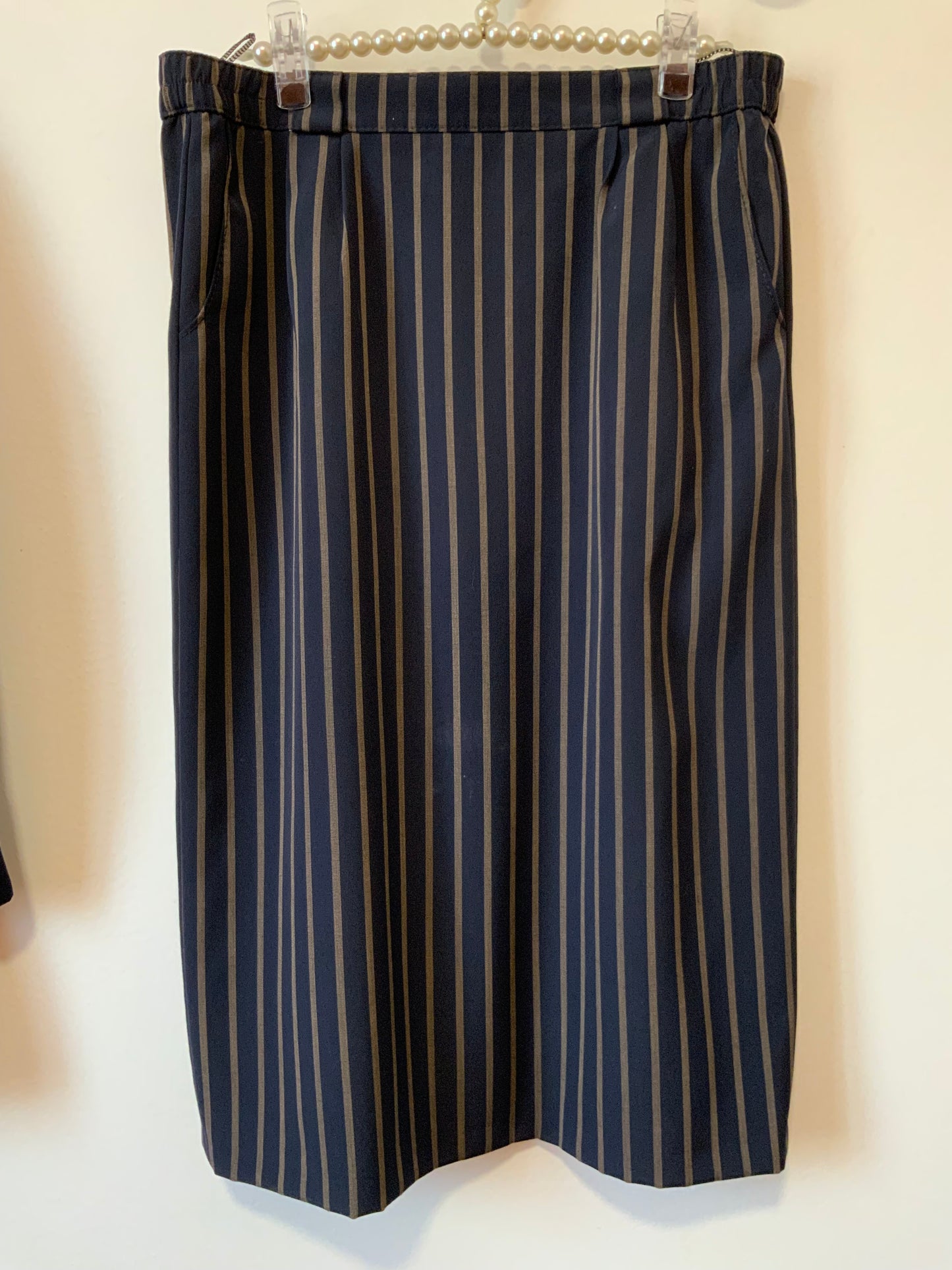 Ensemble à rayures 1990 Vintage 1/2 Pure laine Classique Chic Allemagne