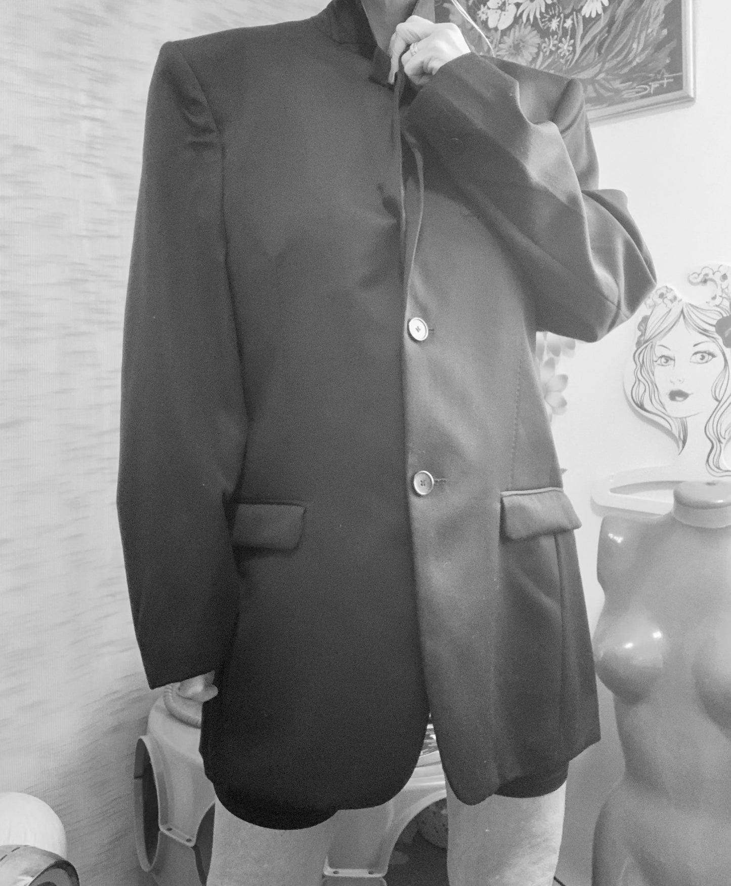 Veste Blazer noir Jean Louis Scherrer 100% Laine Vintage 2000’