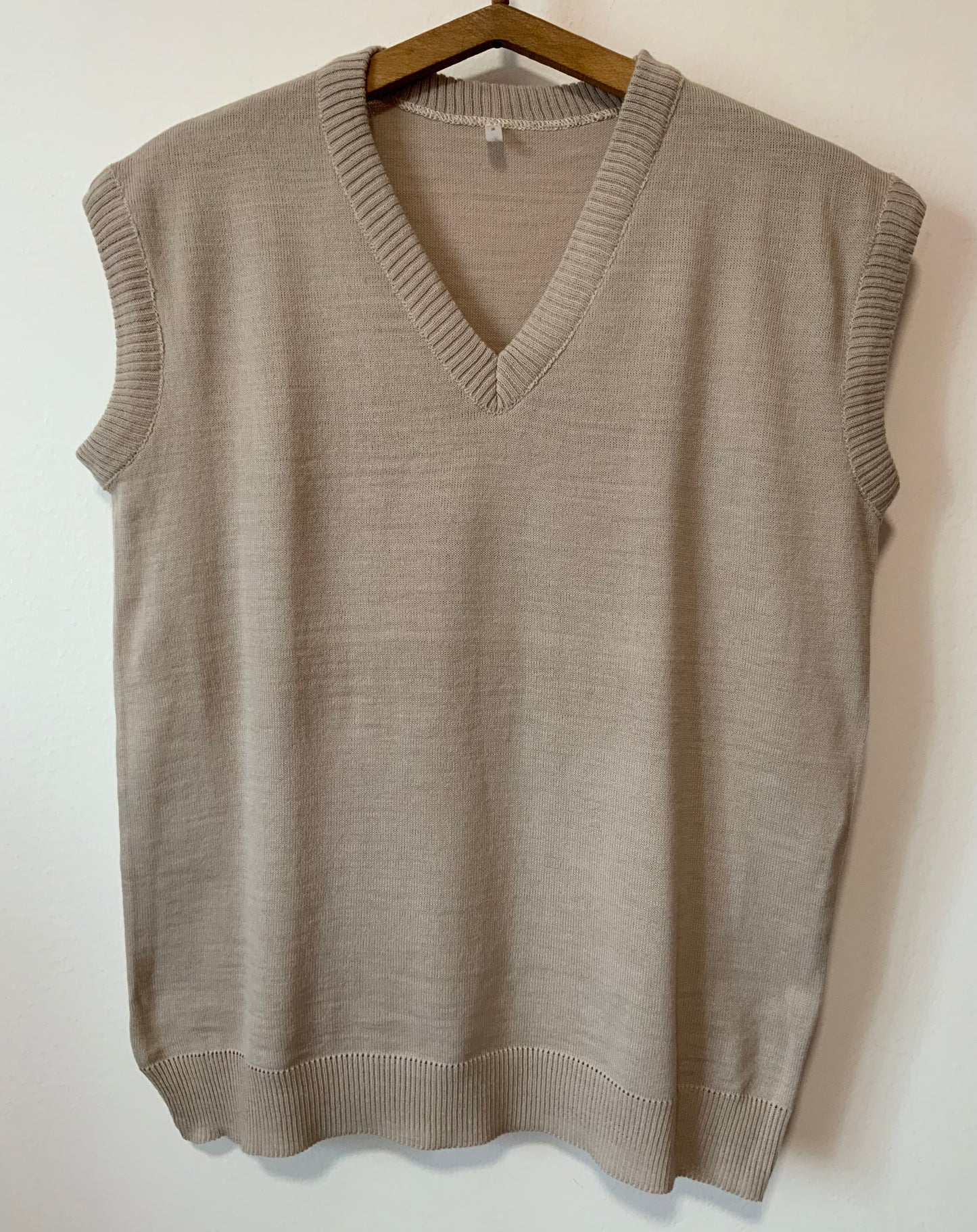 Pull sans manche Mixte Hiver Laine Peignée Vintage
