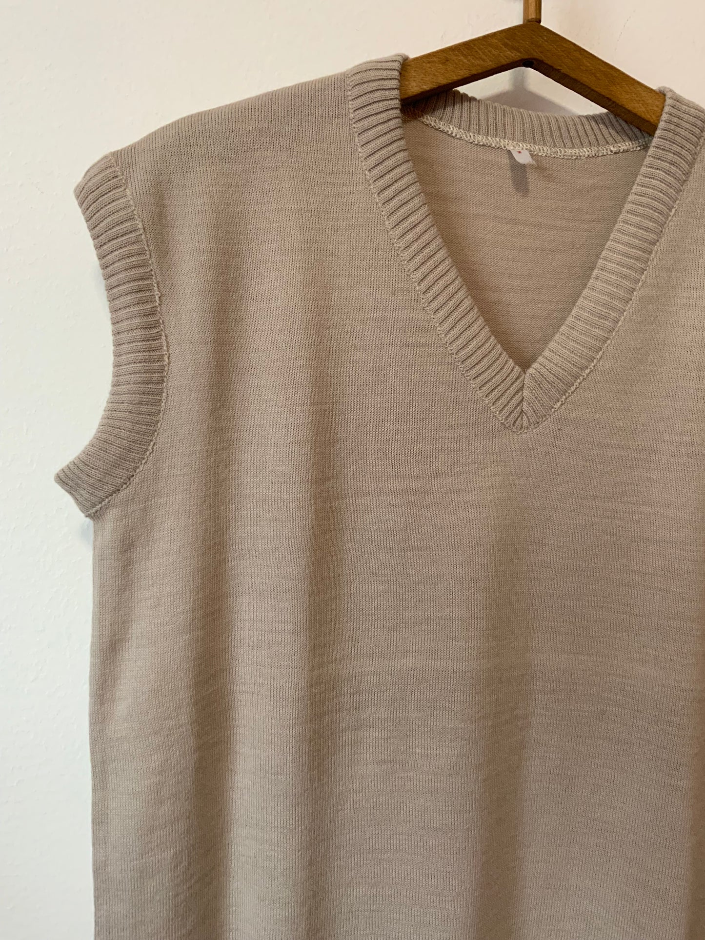 Pull sans manche Mixte Hiver Laine Peignée Vintage