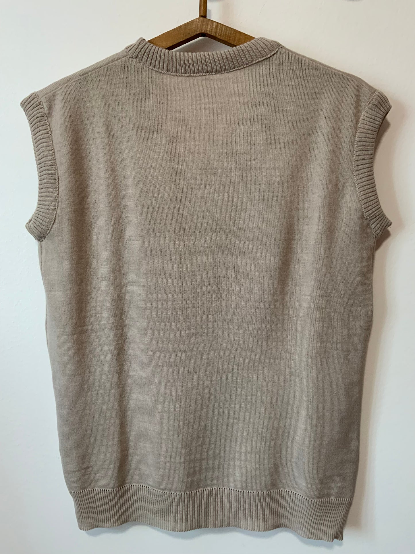 Pull sans manche Mixte Hiver Laine Peignée Vintage