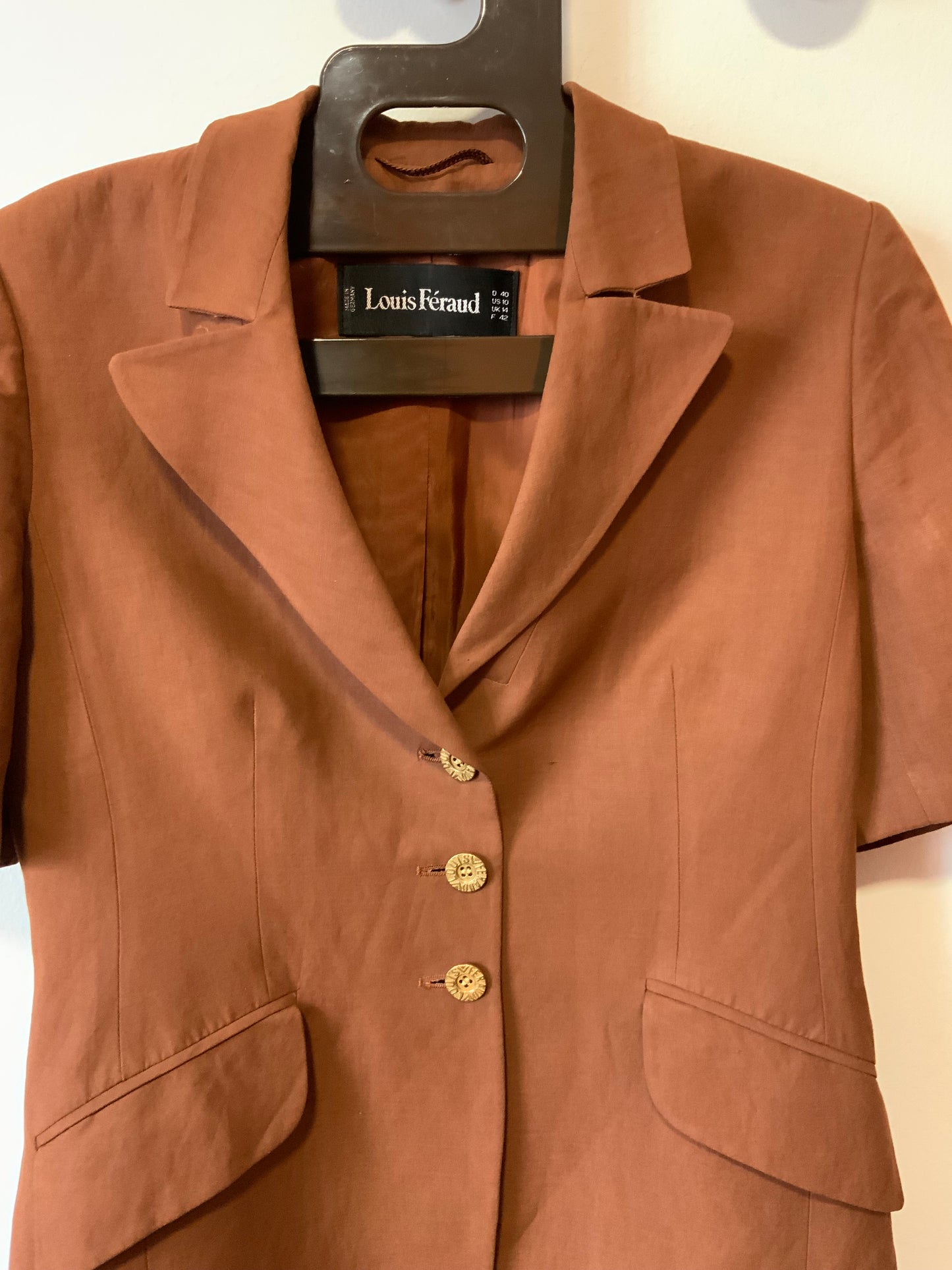 Superbe Veste Louis Feraud Vintage Paris Boutons magnifiques Epaulettes