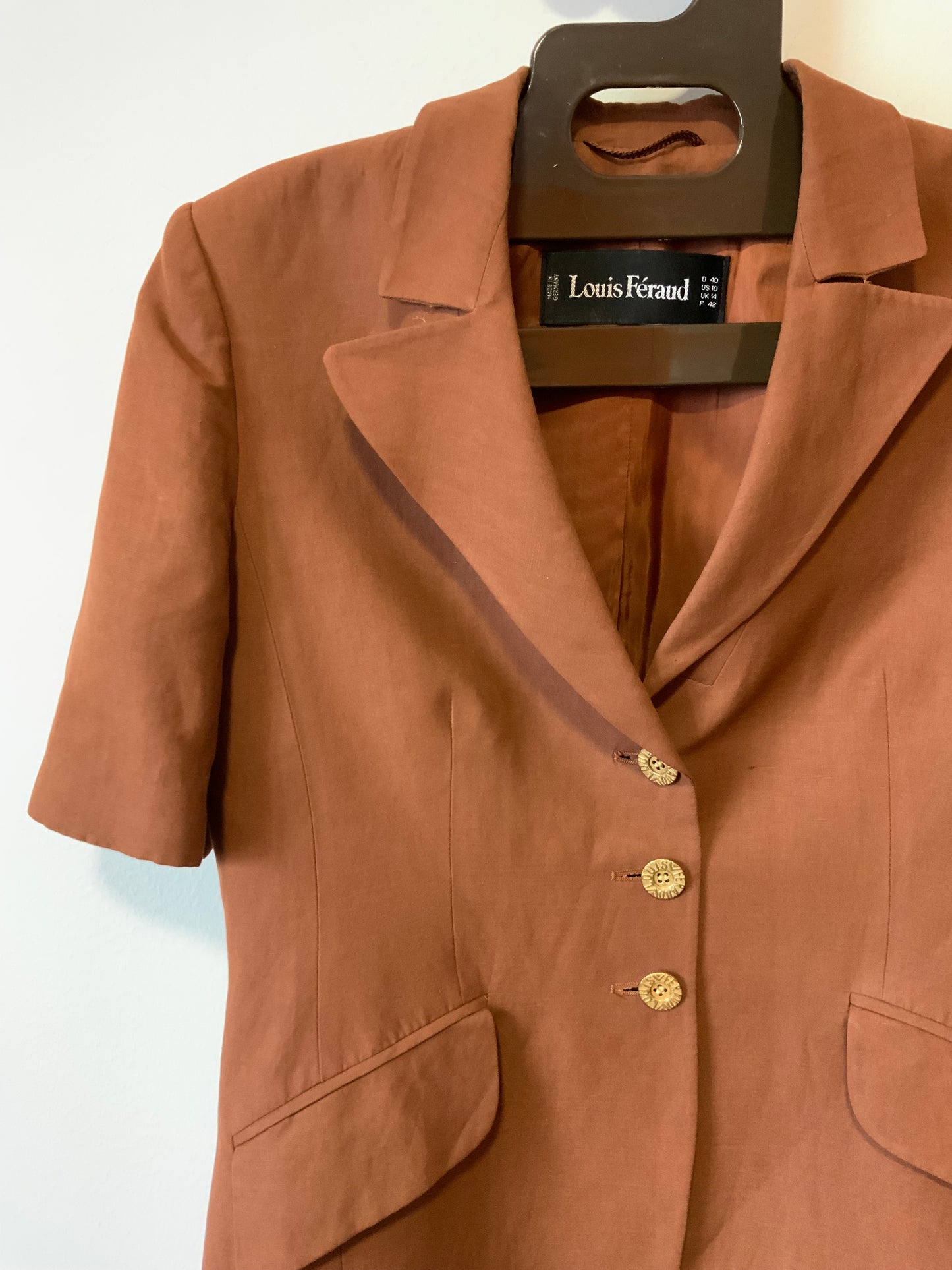 Superbe Veste Louis Feraud Vintage Paris Boutons magnifiques Epaulettes