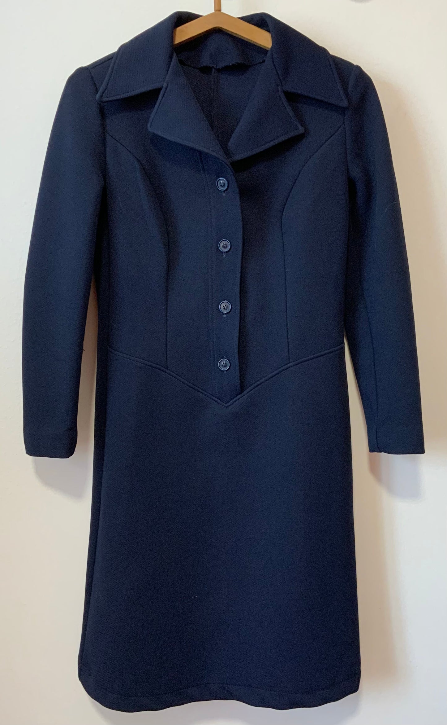 Robe Vintage 1970/80 Élégance col pelle à tartes