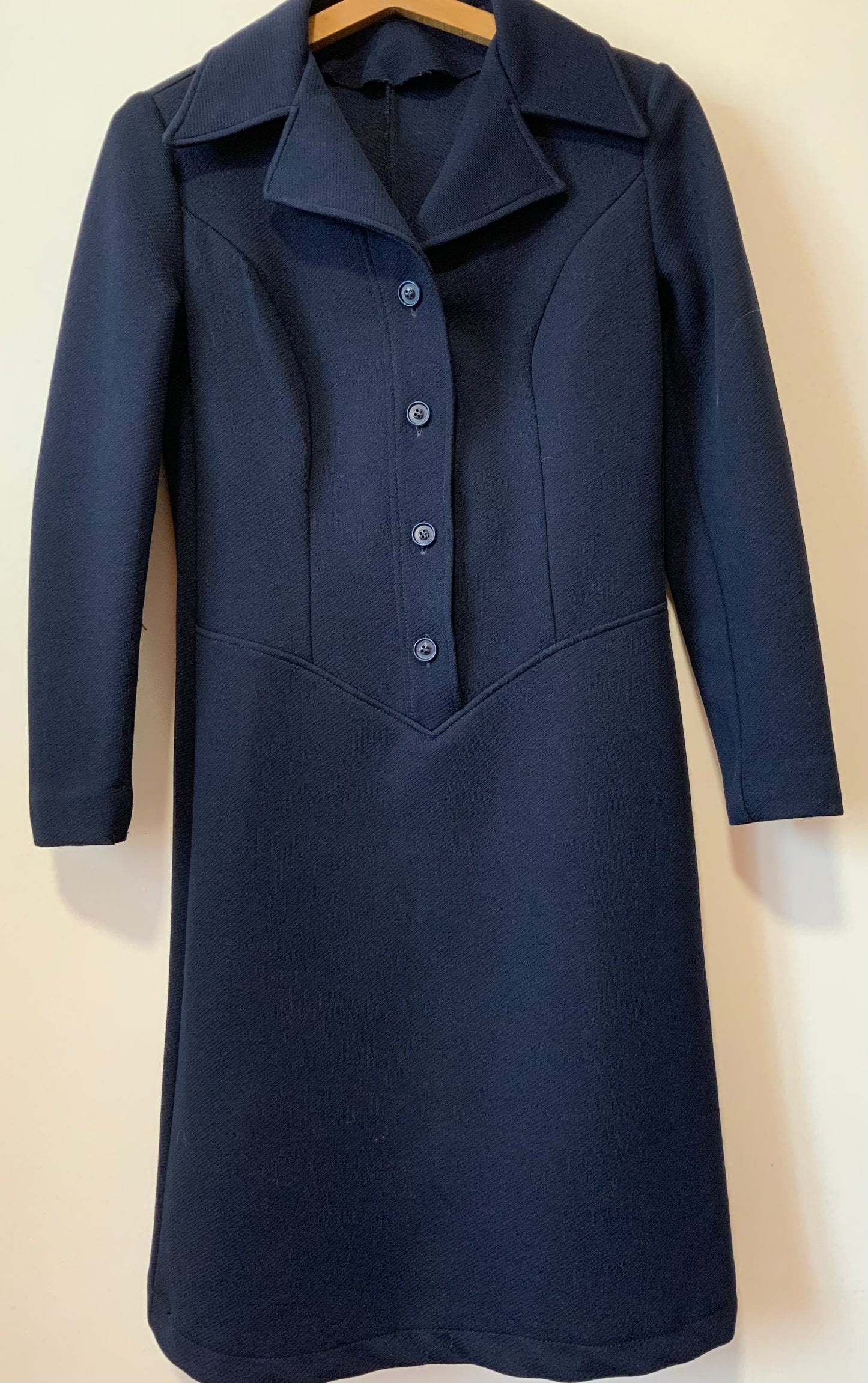 Robe Vintage 1970/80 Élégance col pelle à tartes