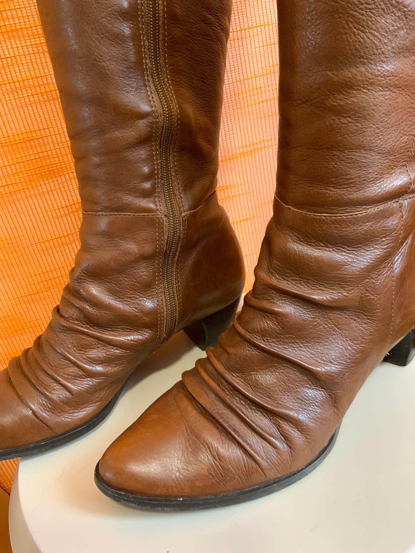 Bottes cuir lacets Vintage Brésil Beautés