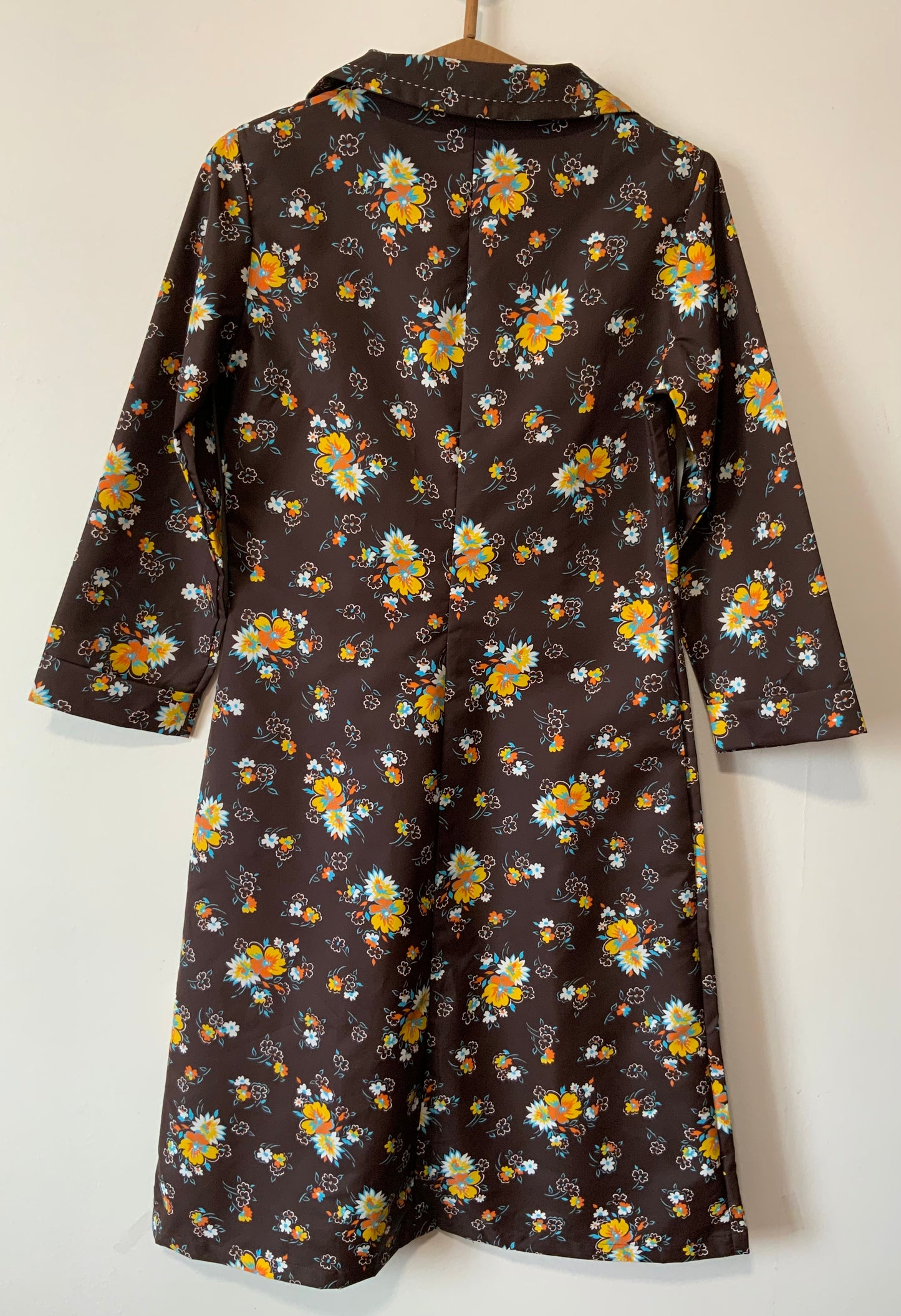 Robe Blouse boutonnée A fleurs Vintage Deadstock 1970 France