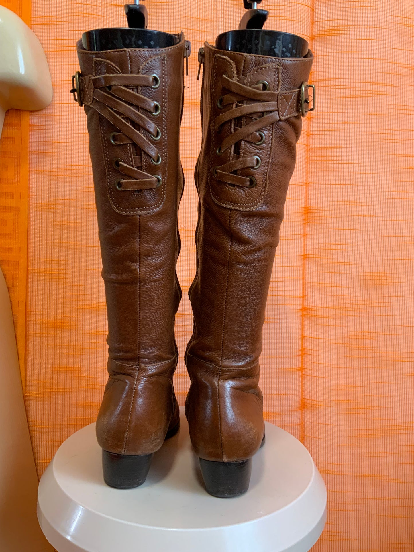Bottes cuir lacets Vintage Brésil Beautés