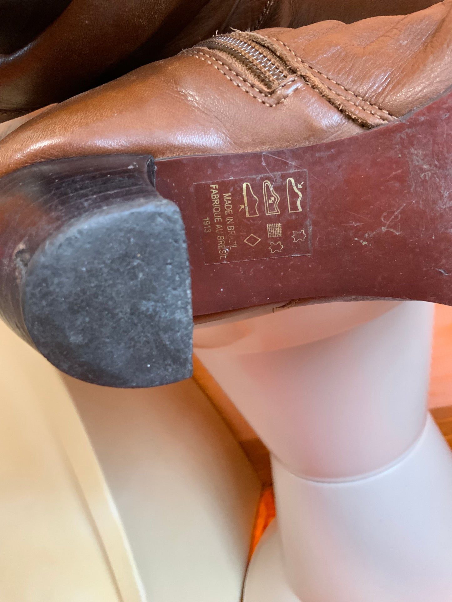 Bottes cuir lacets Vintage Brésil Beautés