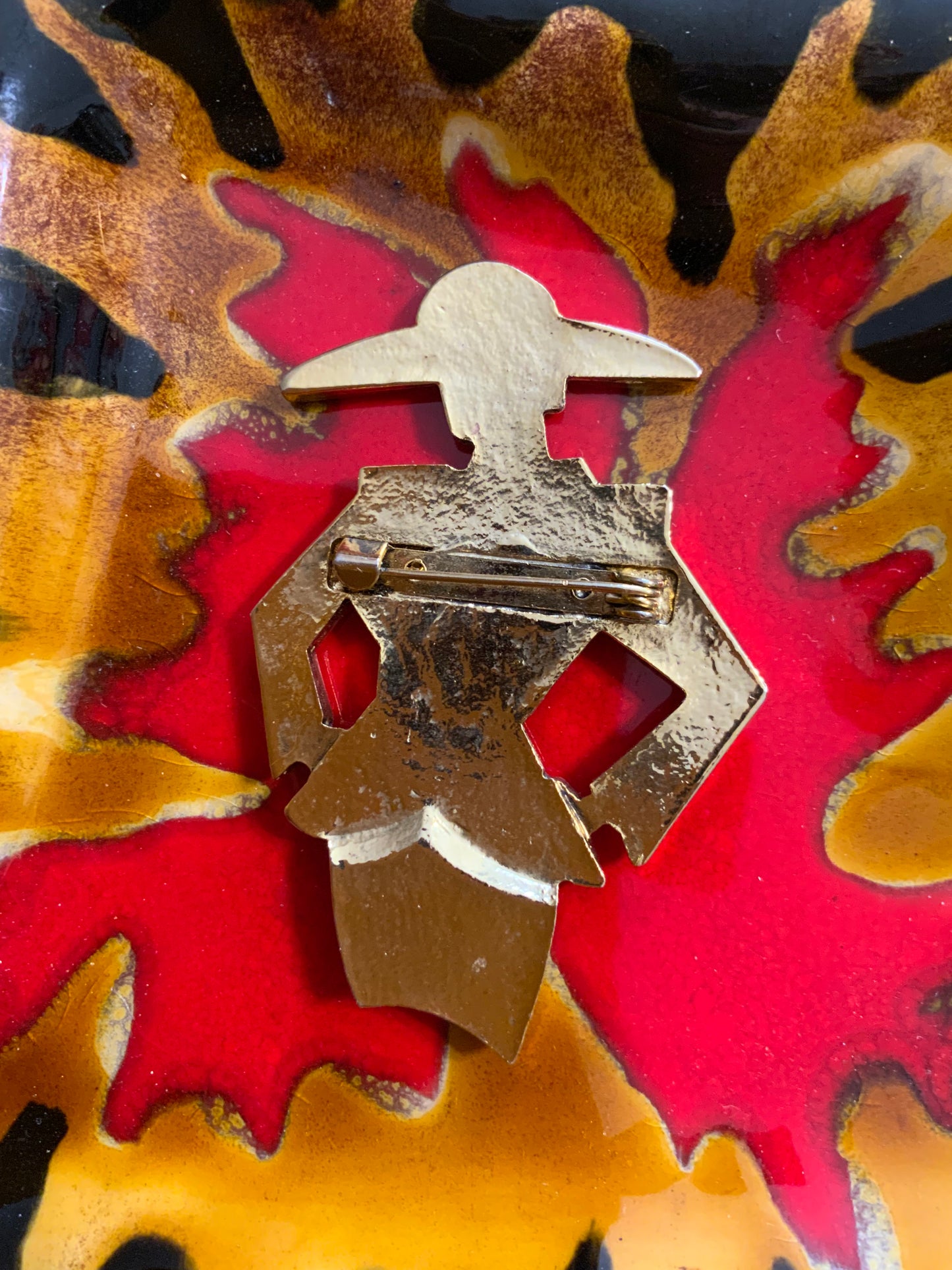 Grande broche Vintage Femme Weinberg Paris 7 centimètres
