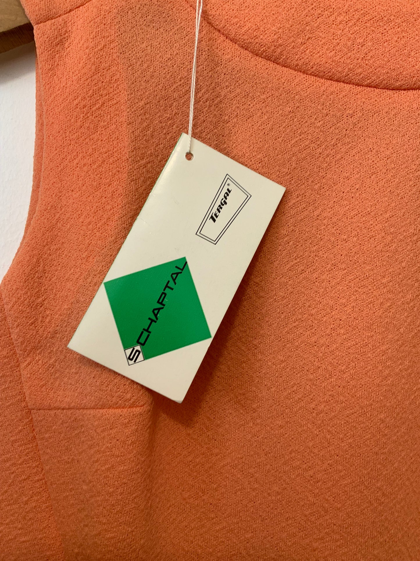 Robe orange abricot Vintage Deadstock Jersey 1970 France