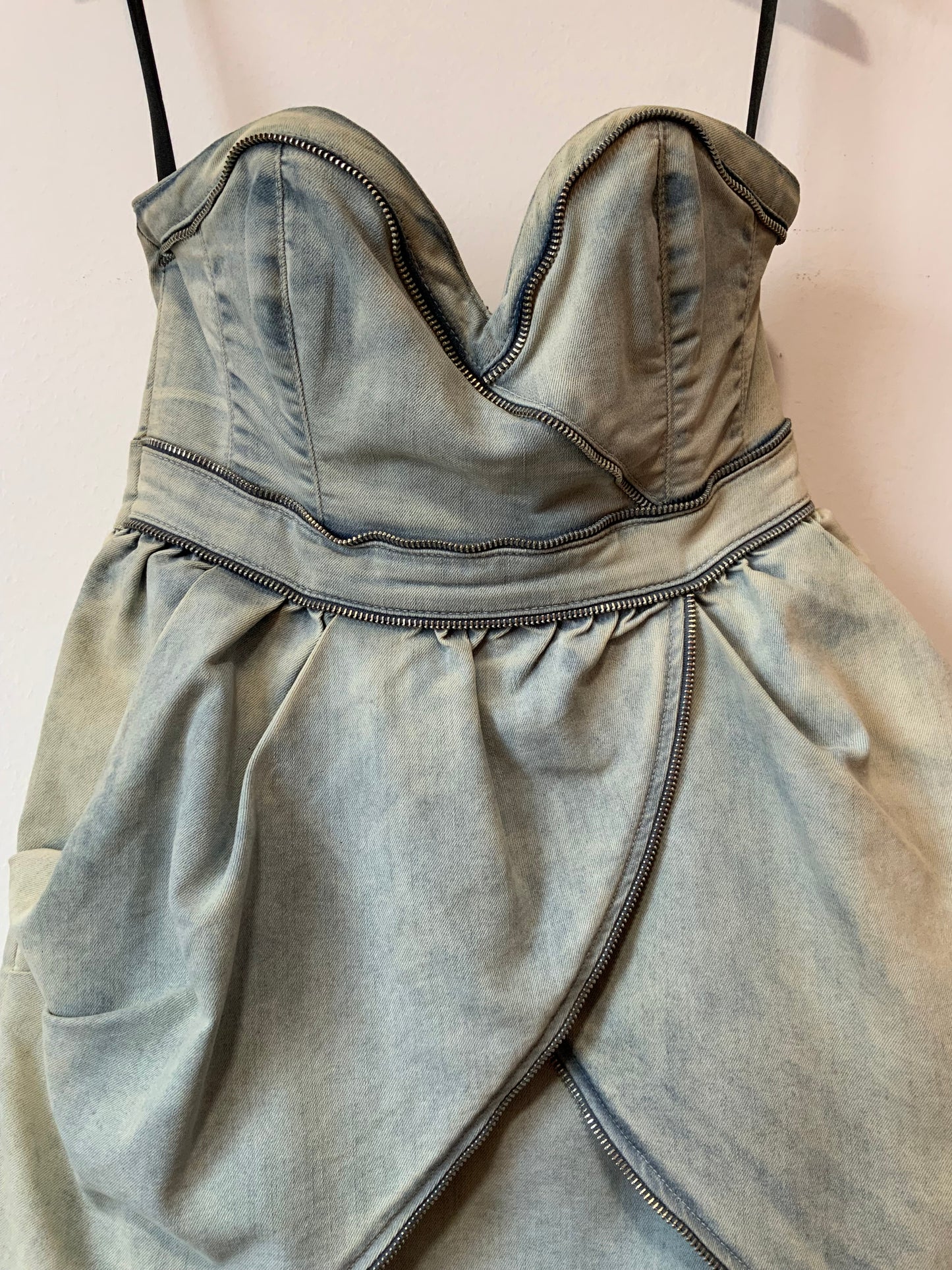 Robe Bustier Guess Jean Denim Vintage 2000