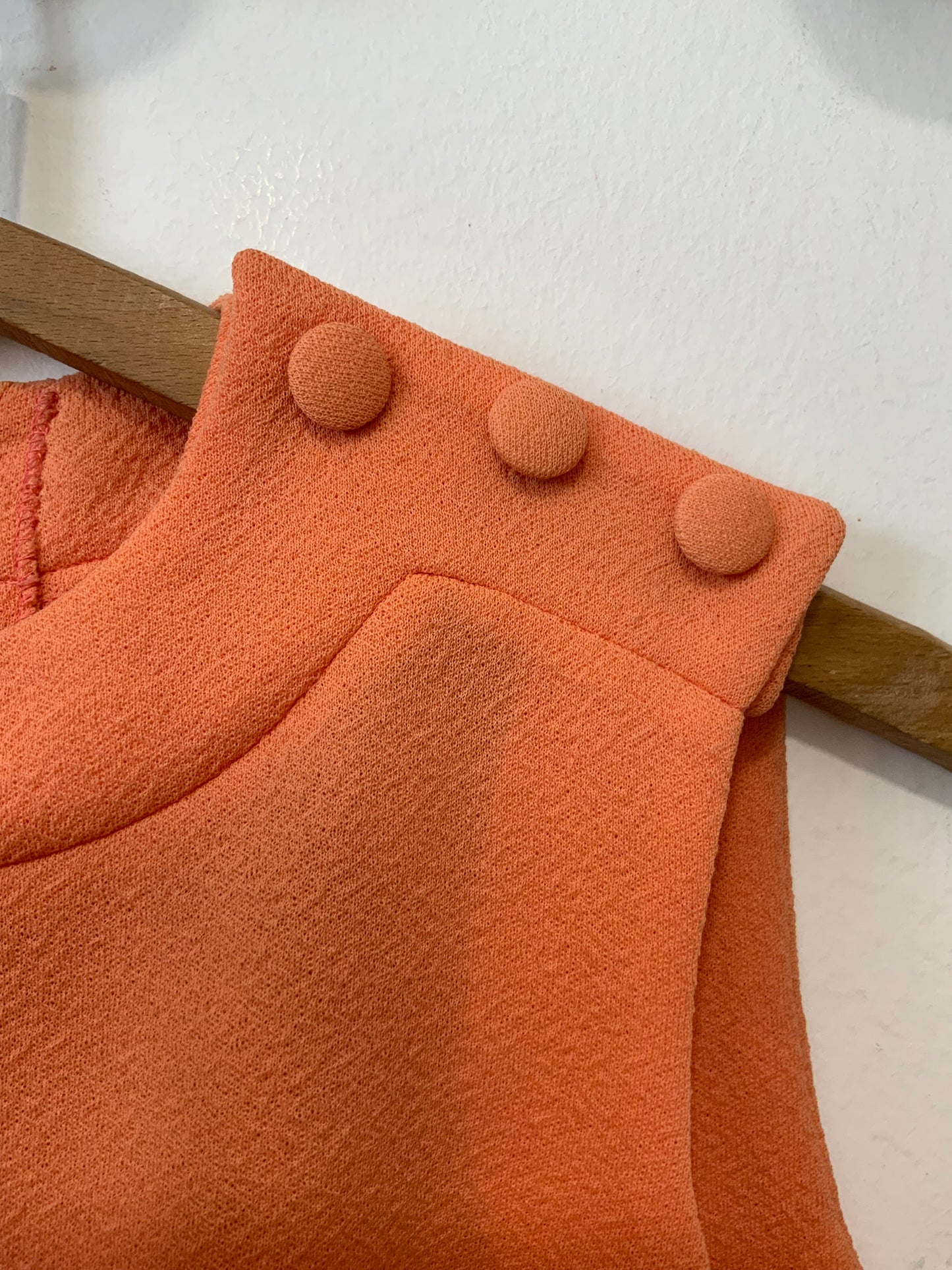 Robe orange abricot Vintage Deadstock Jersey 1970 France