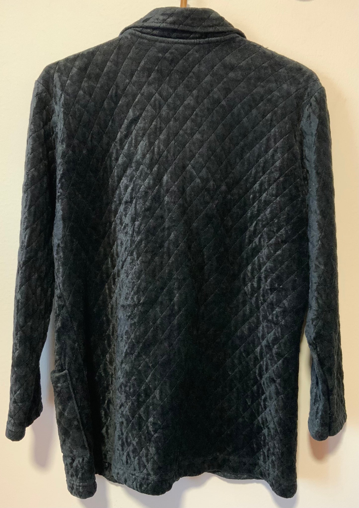 Gilet Velours matelassé Noir Pierre Cardin Vintage 1980