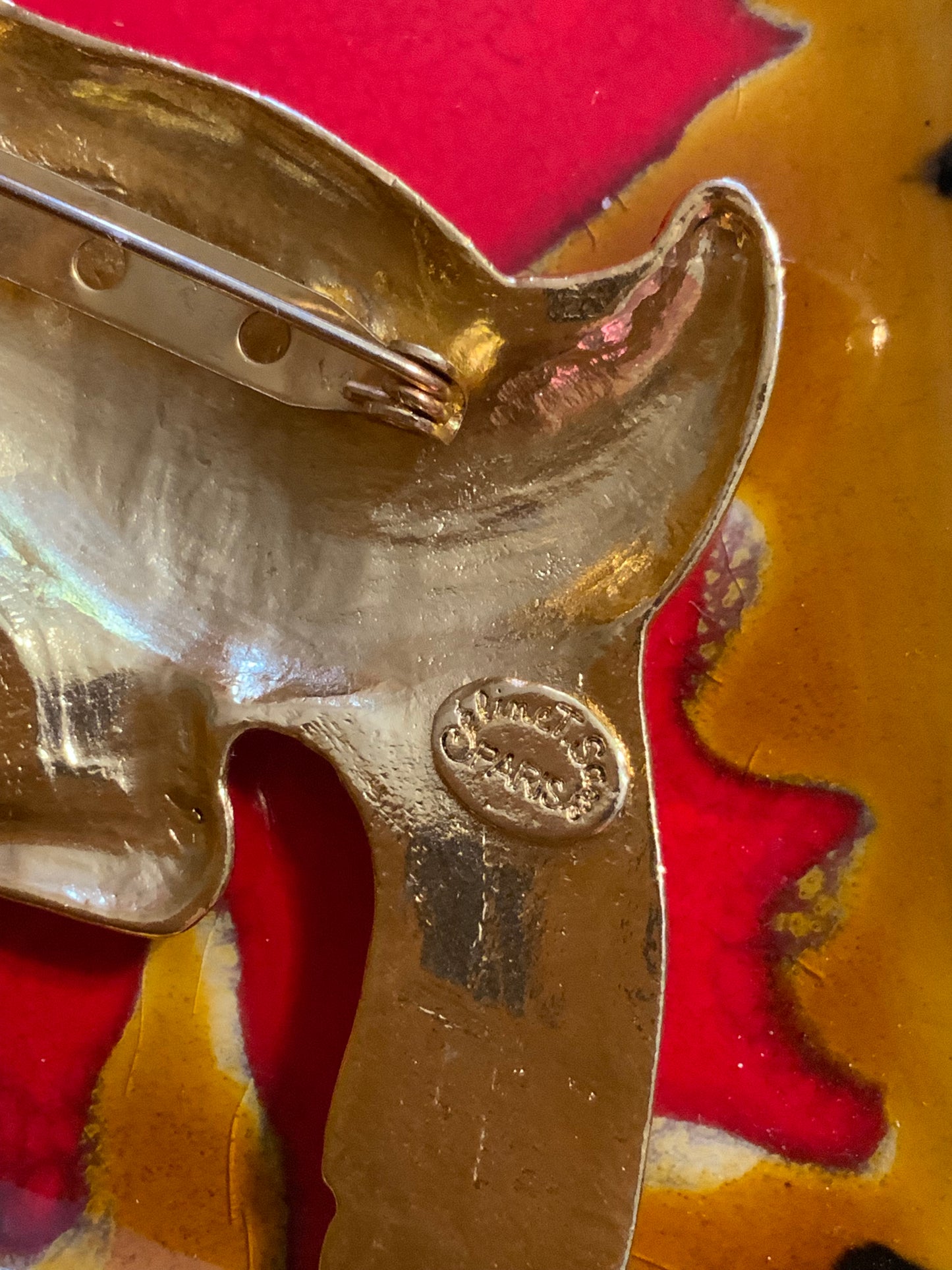 Très grande broche Haut de gamme Perroquet de la maison Céline T Saxe Paris - Signé
