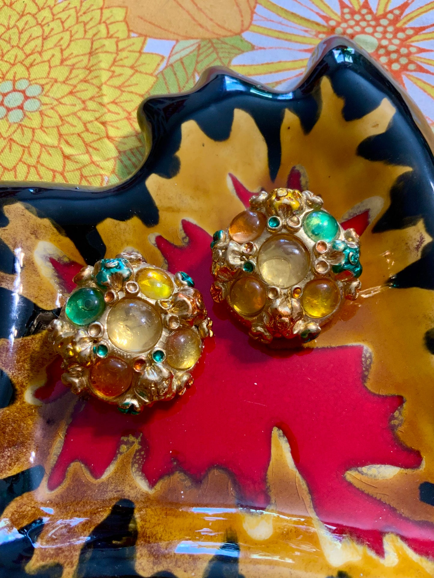 Superbes boucles d’oreilles Jacky de G France Paris Vintage