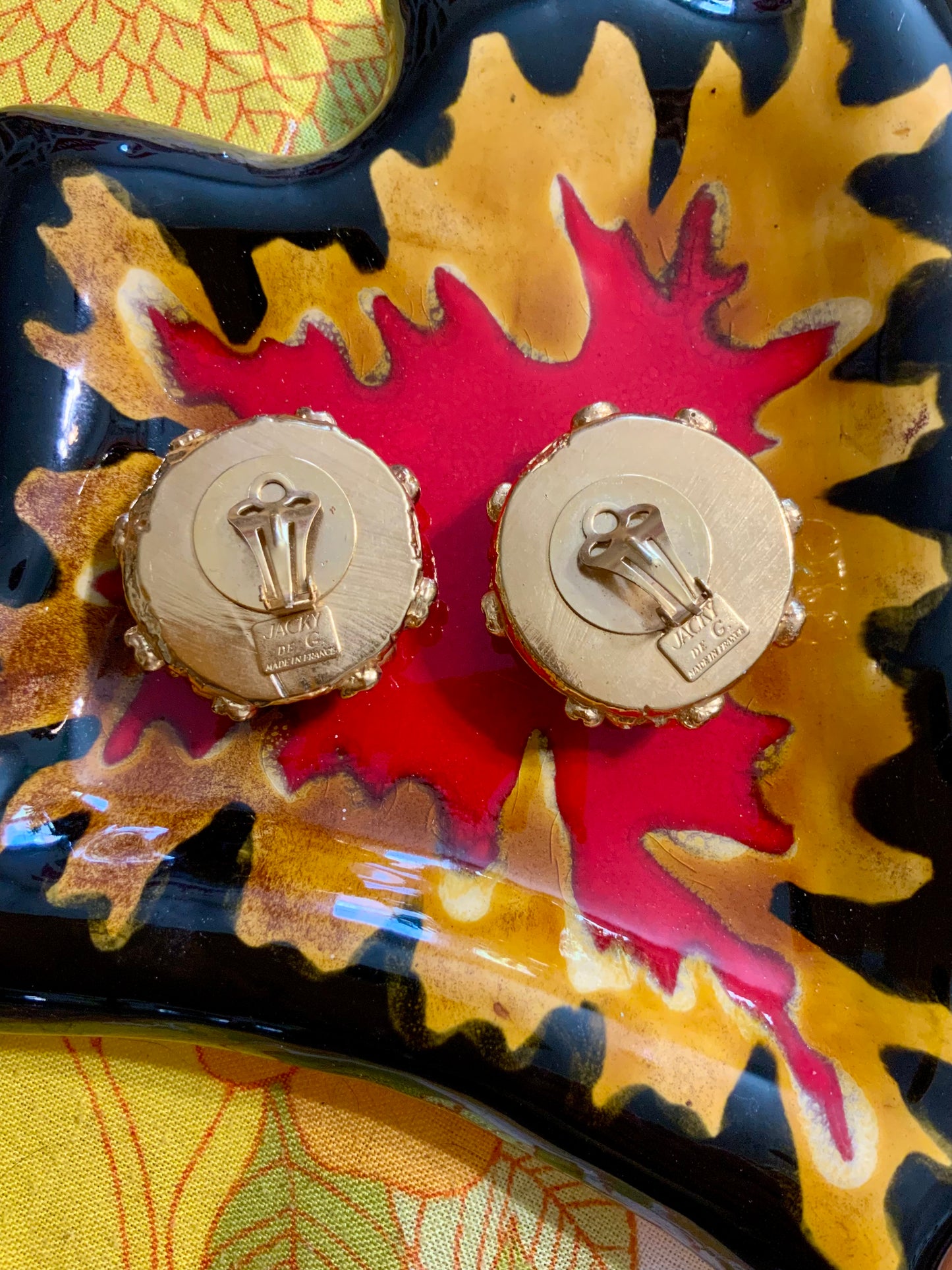 Superbes boucles d’oreilles Jacky de G France Paris Vintage