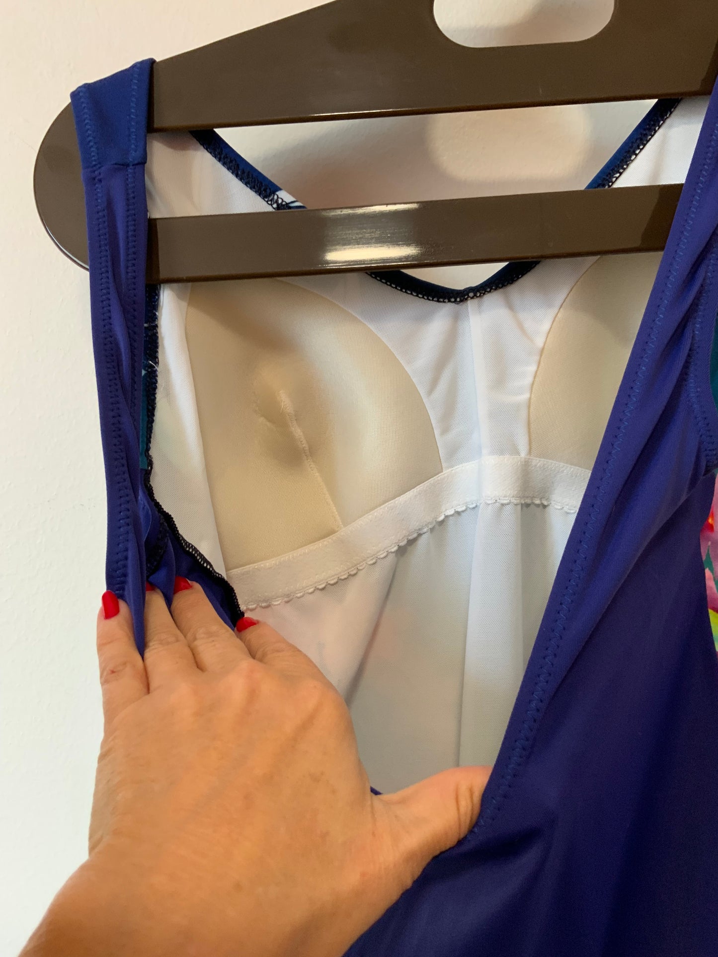 Maillot de bain à fleurs Vintage Forme poitrine 1980