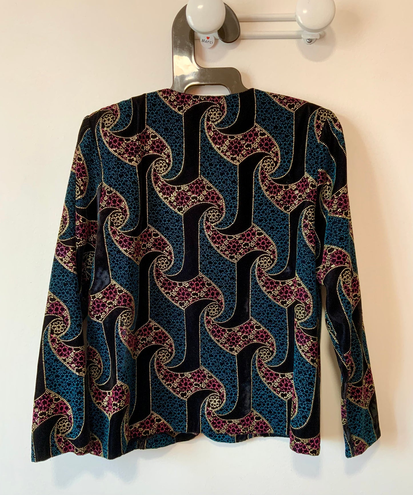 Veste tout velours et fantaisies Chic Vintage 1990 France
